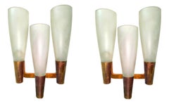Rare Couple of Wall Lamps Model 1537 Design Pietro Chiesa for Fontana Arte 1935
