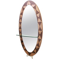 Rare miroir d'art cristal