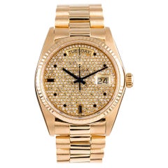 Rare “Crown Logo” Crystal Vintage Rolex Day-Date Ref. #18038