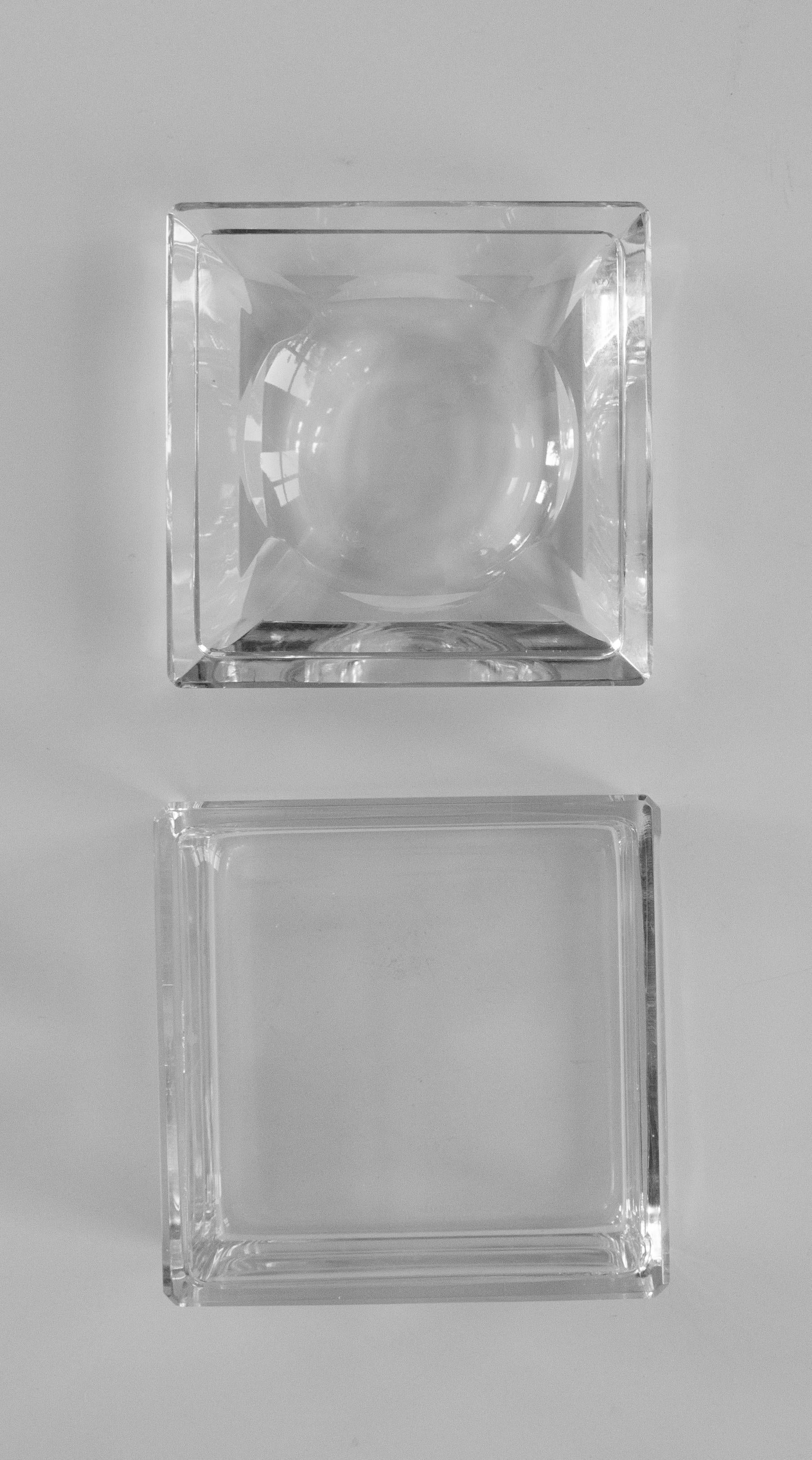 Mid-20th Century Rare Crystal Ashtray – Val Saint Lambert for Texaco, circa 1960s For Sale