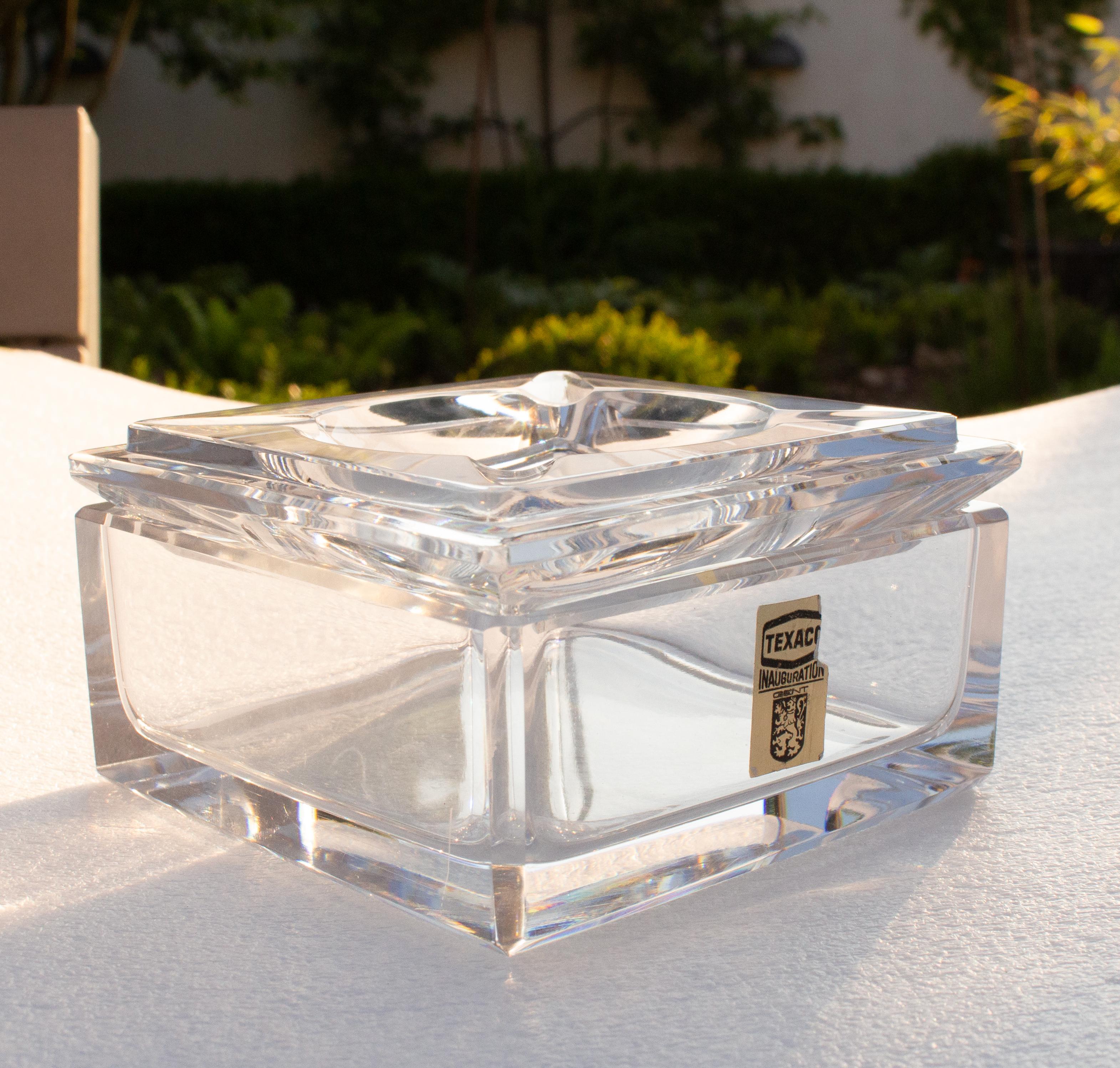Rare Crystal Ashtray – Val Saint Lambert for Texaco, circa 1960s For Sale 2