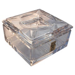 Vintage Rare Crystal Ashtray – Val Saint Lambert for Texaco, circa 1960s