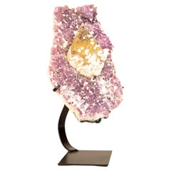 Rare Crystal Calcite on Lavender Amethyst Cluster