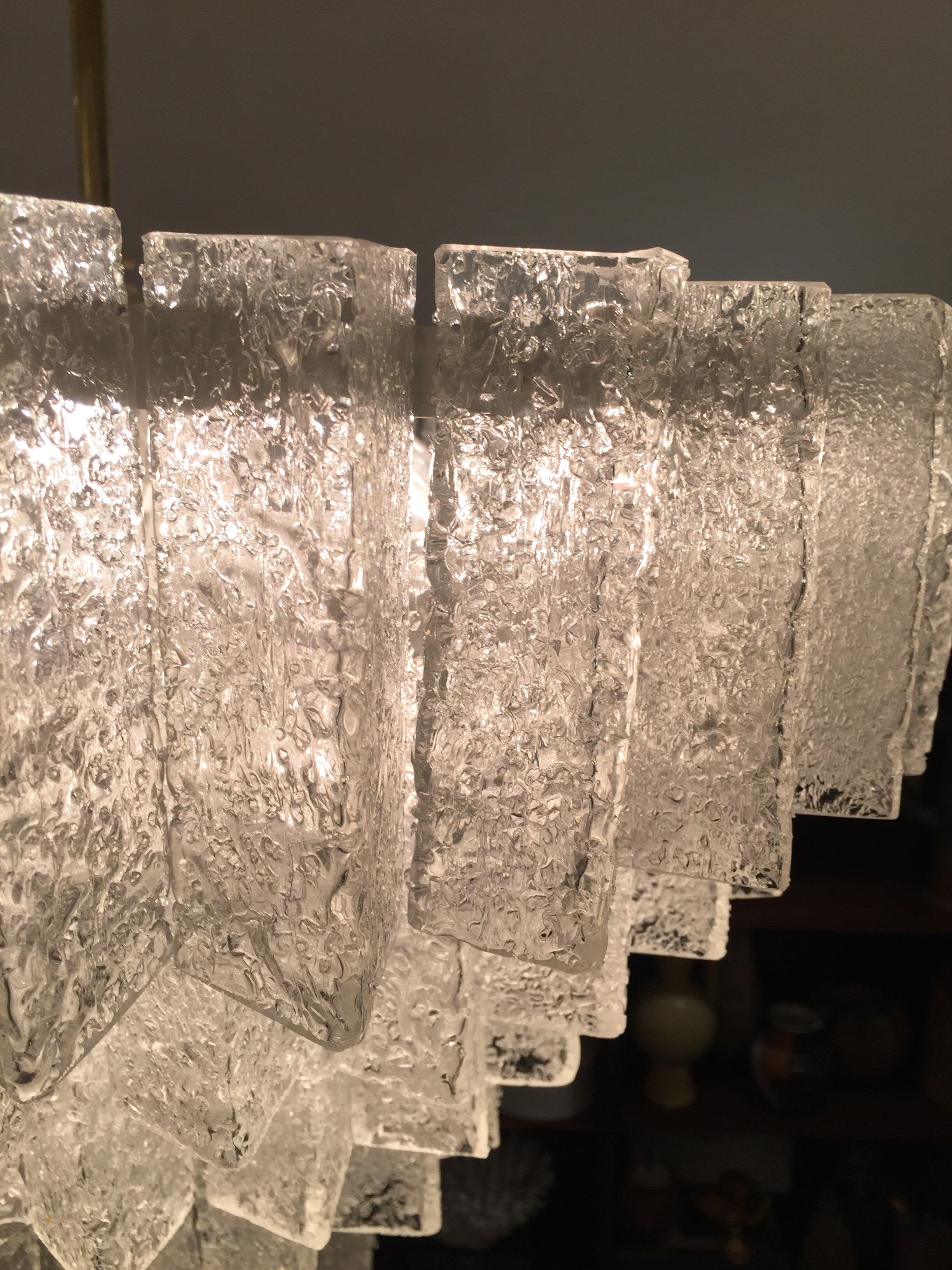 Rare Crystallized Sugar Style Murano Glass Chandelier by Seguso In Good Condition In East Hampton, NY