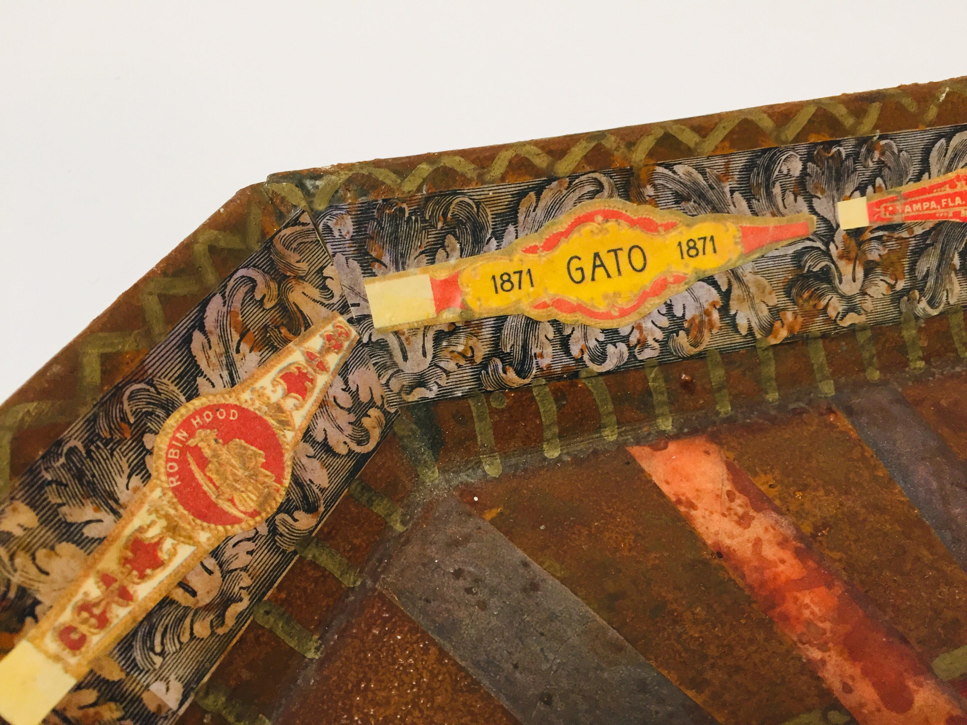 Metal Rare Cuban Cigar Band Collection Tray by Holly Lueders for Frank McIntosh
