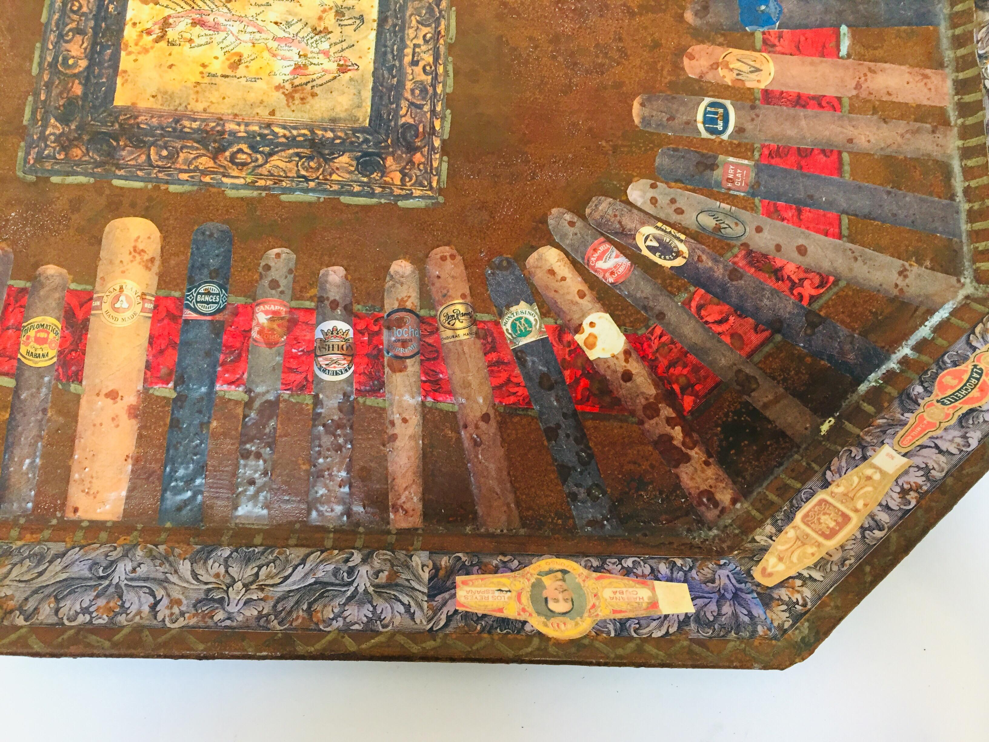 Moroccan Rare Cuban Cigar Band Collection Tray by Holly Lueders for Frank McIntosh