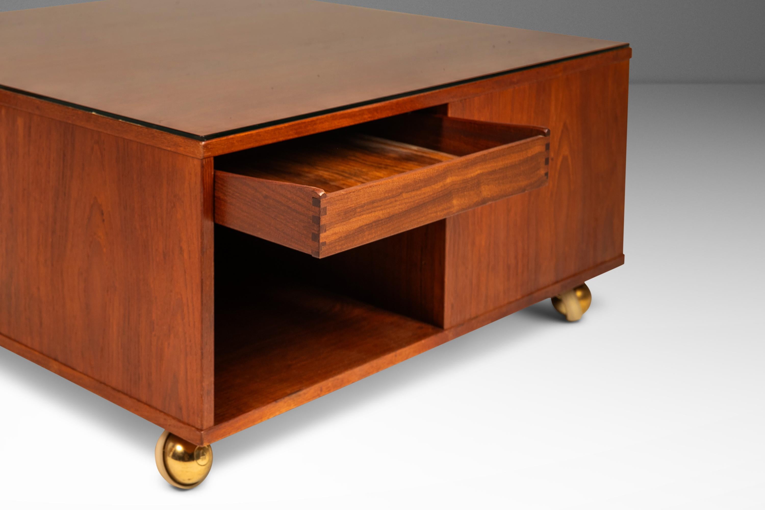Rare Cube Coffee Table in Teak by Peter Løvig Nielsen  for Løvig, Denmark, 1960s 4