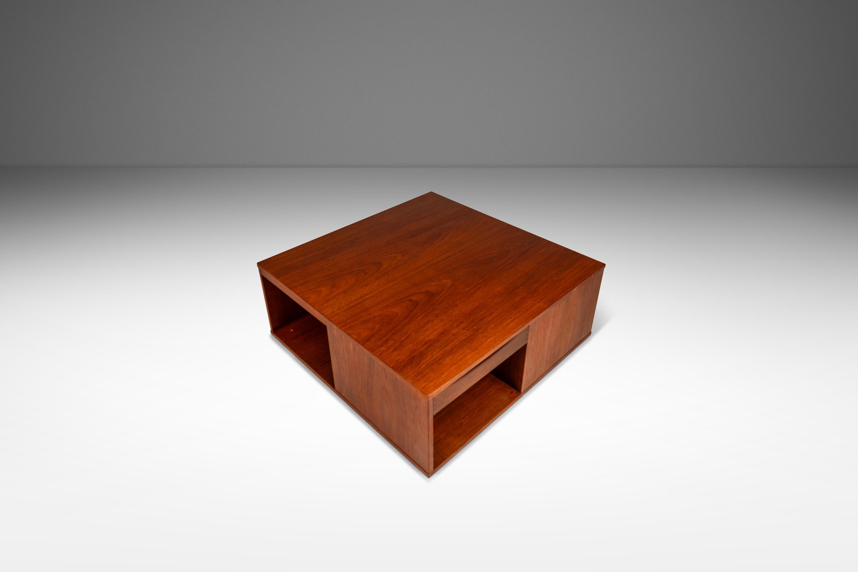 Rare Cube Coffee Table in Teak by Peter Løvig Nielsen  for Løvig, Denmark, 1960s 2