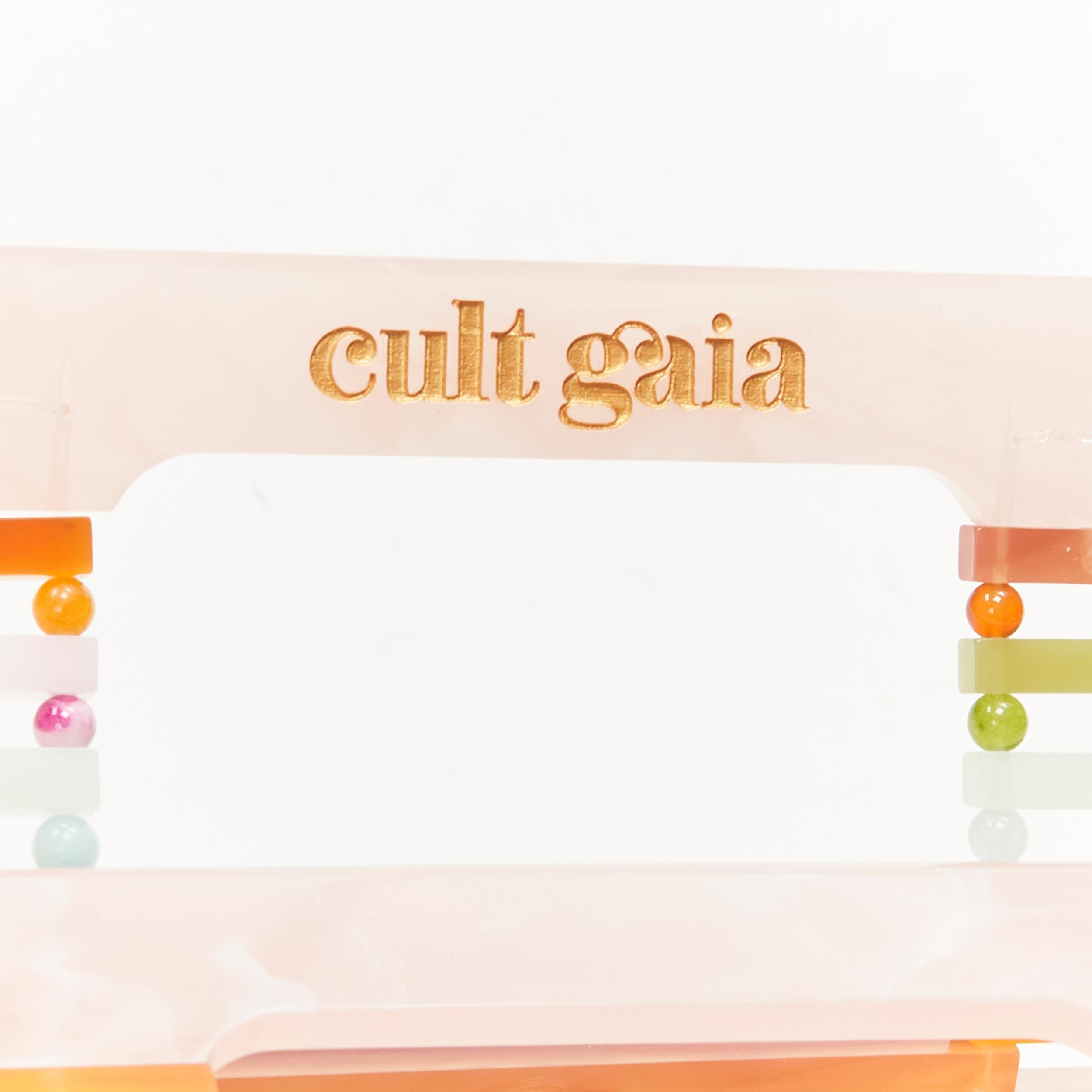 rare CULT GAIA Ark Acrylic colorful curved top handle bag 3