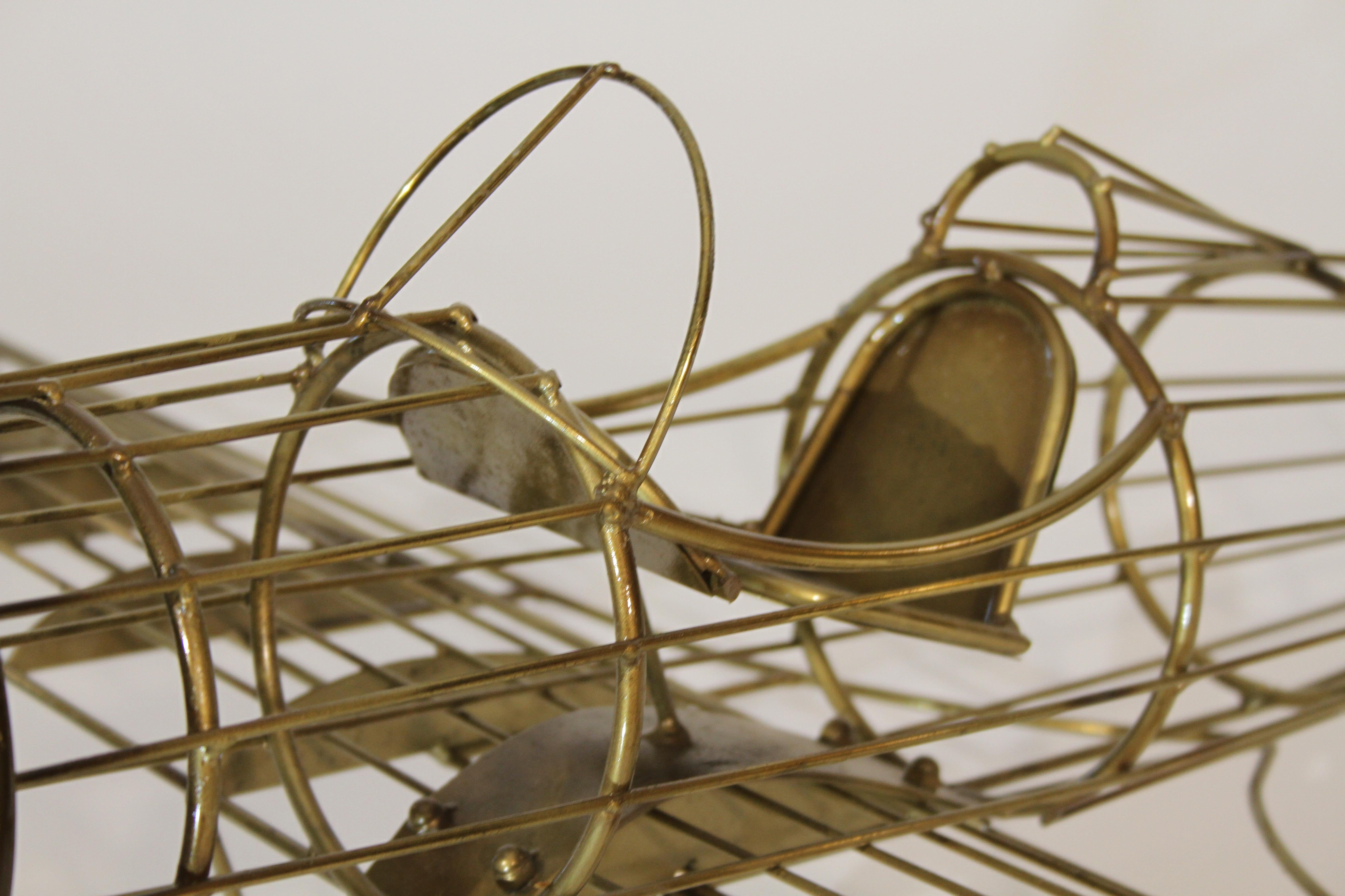 Rare Curtis Jeré Airplane Wall Sculpture, circa 1987 1