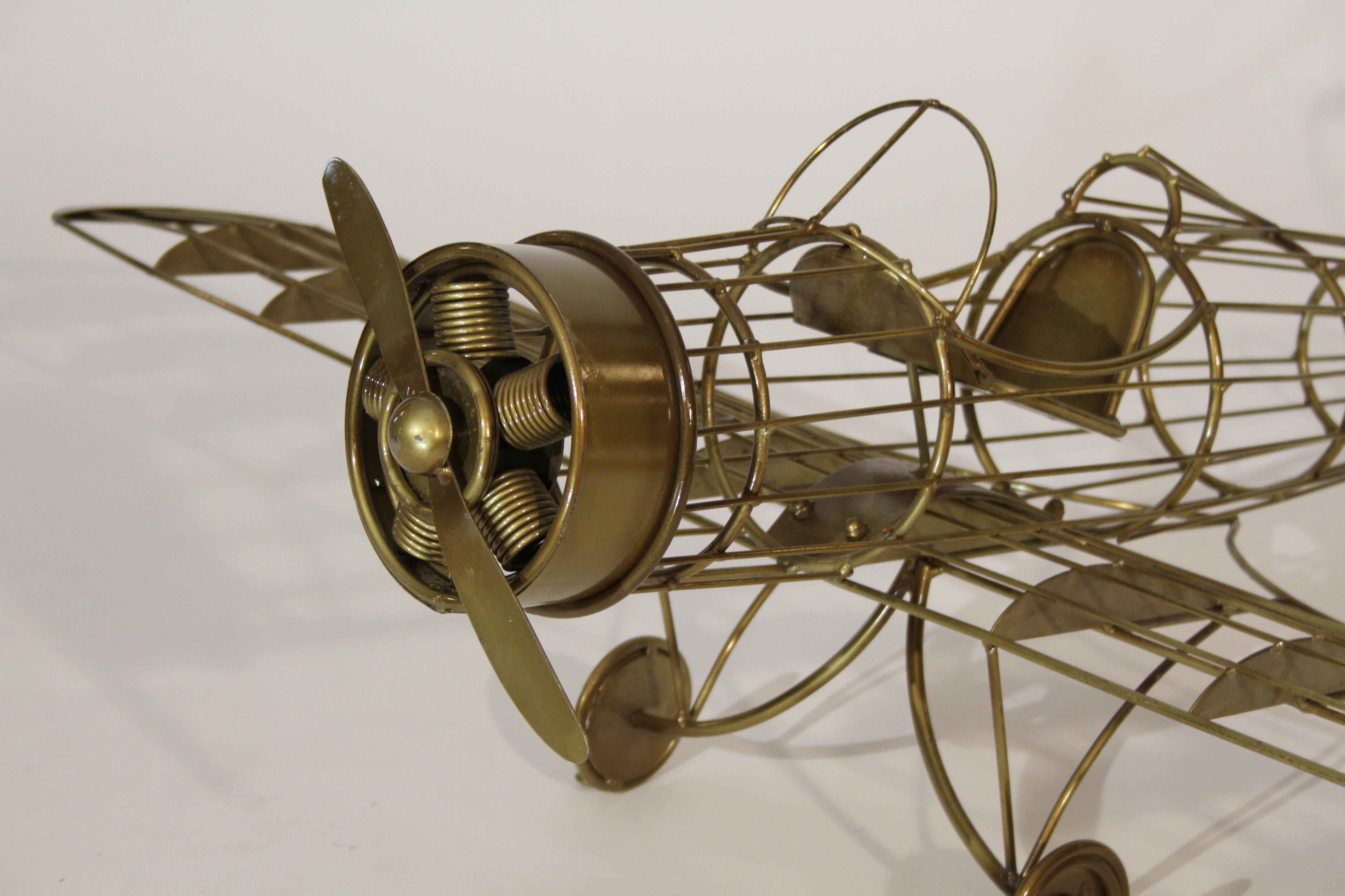 Rare Curtis Jeré Airplane Wall Sculpture, circa 1987 3