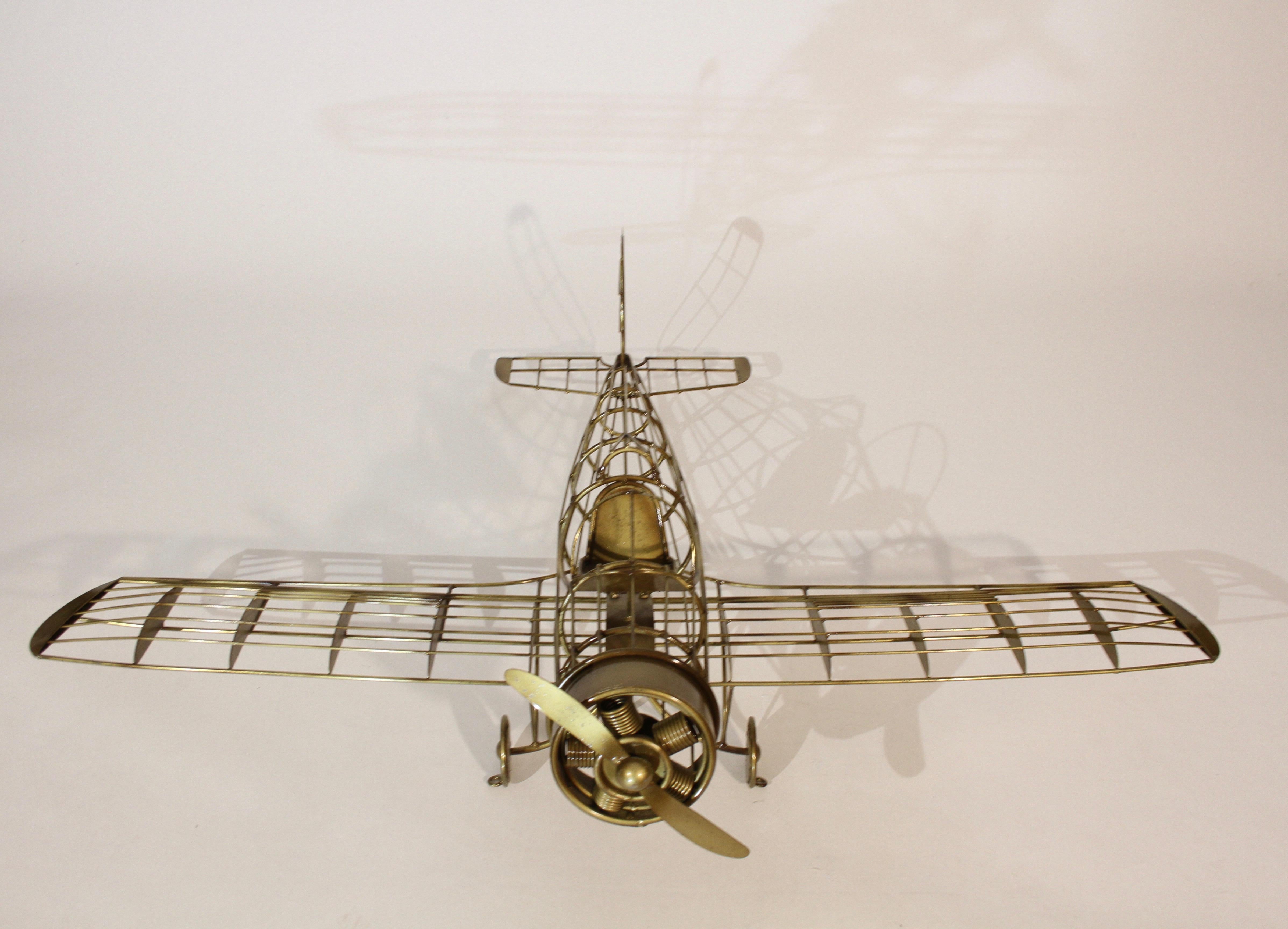Rare Curtis Jeré Airplane Wall Sculpture, circa 1987 4