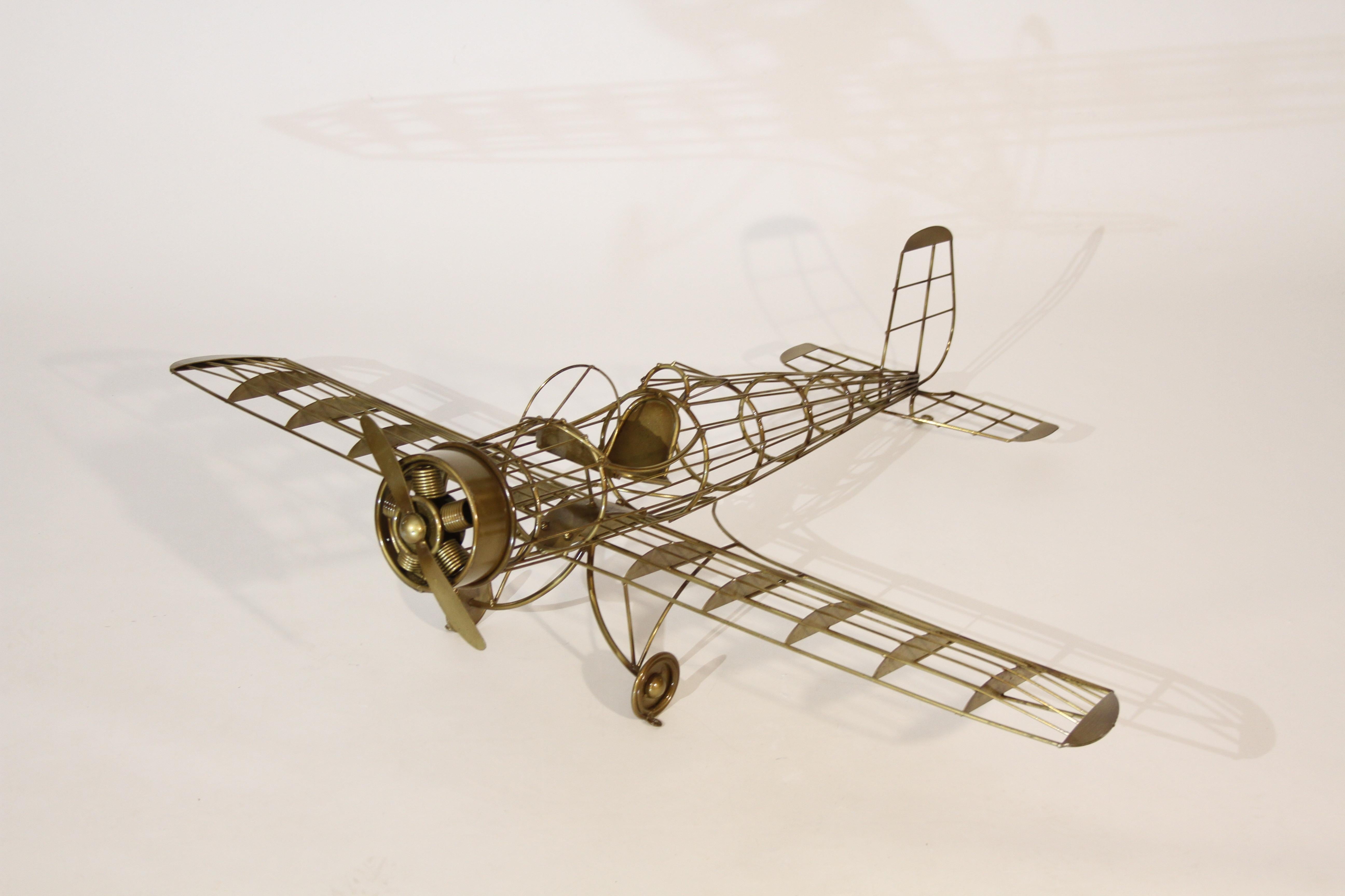 Rare Curtis Jeré Airplane Wall Sculpture, circa 1987 5