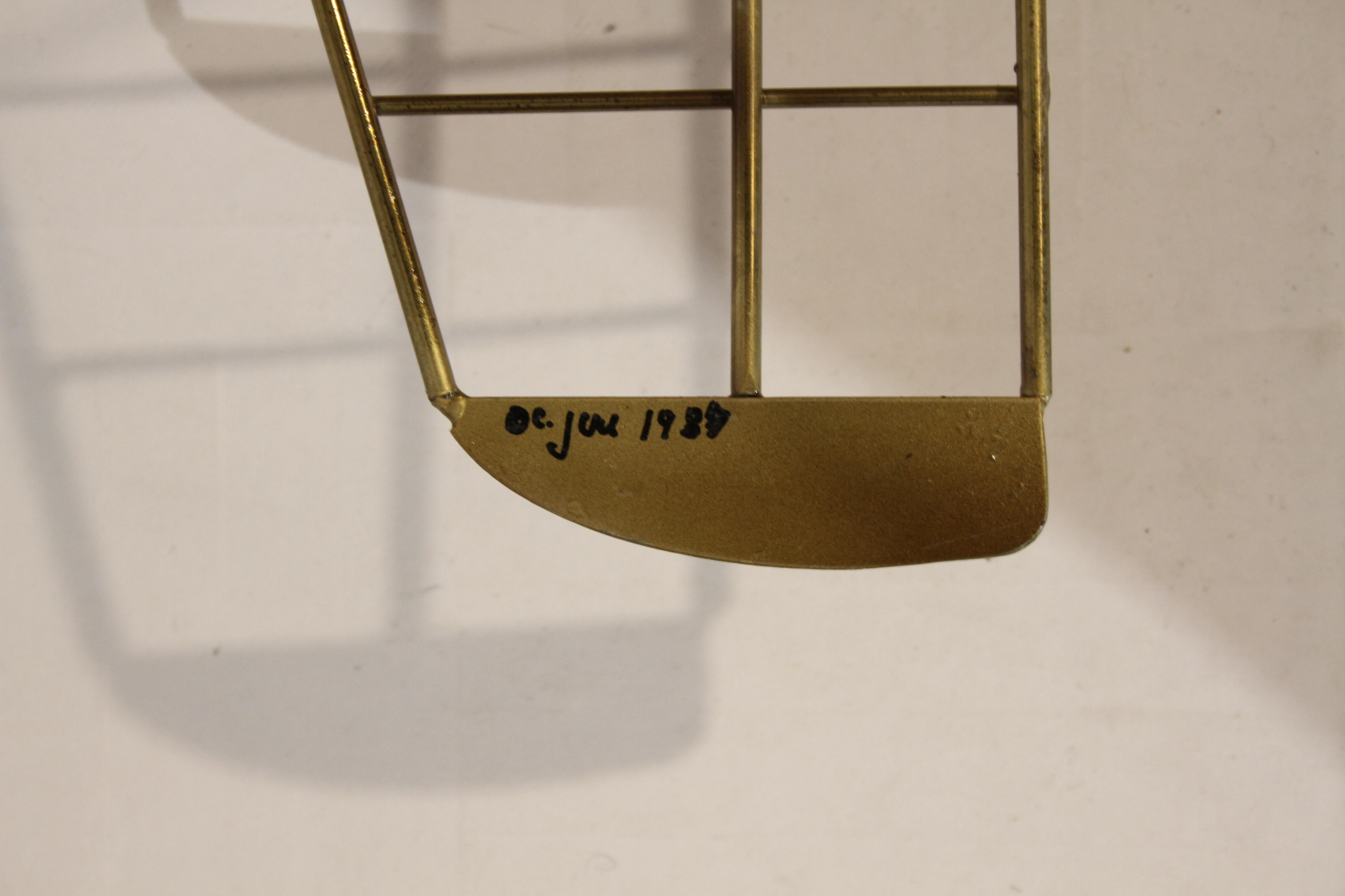 Mid-Century Modern Rare Curtis Jeré Airplane Wall Sculpture, circa 1987