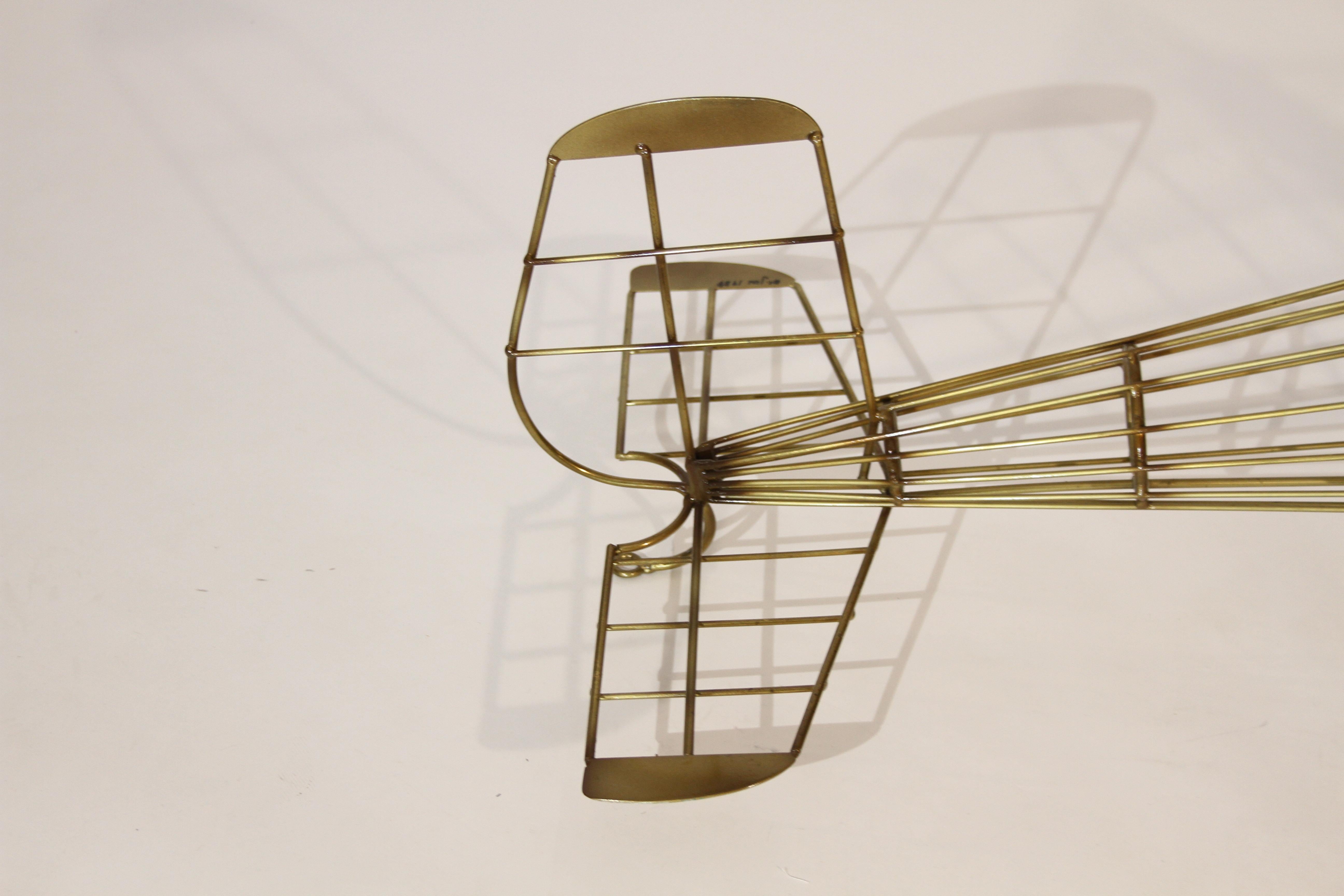 American Rare Curtis Jeré Airplane Wall Sculpture, circa 1987