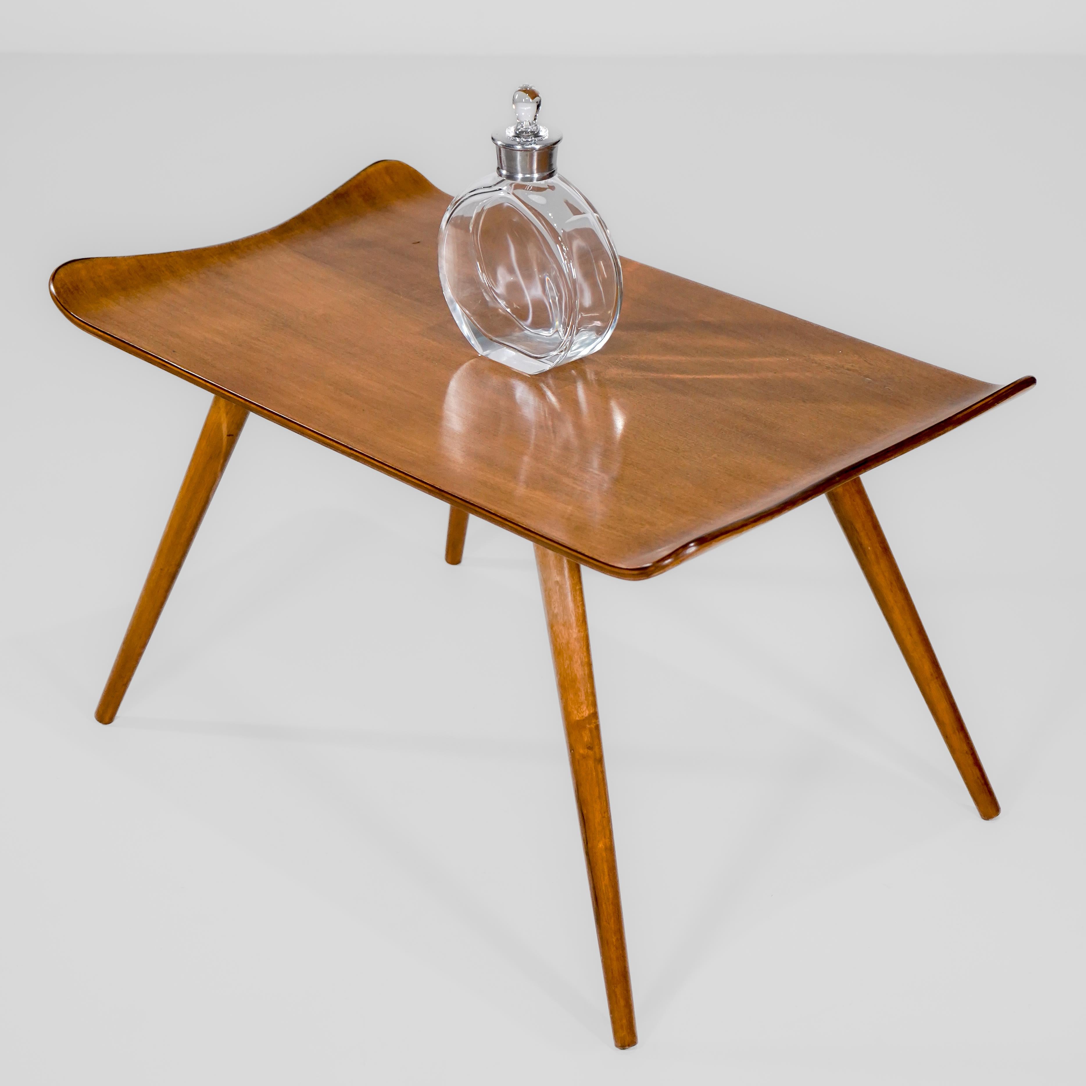 Hardwood Rare Curved “Móveis Cimo” Table, Brazilian Modern Furniture 1960 For Sale