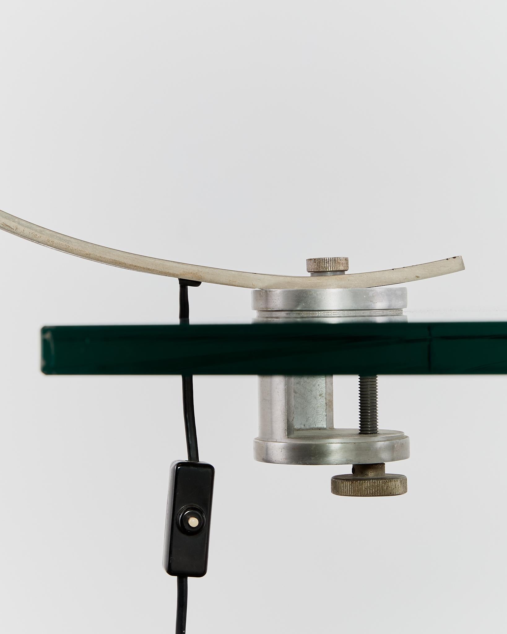 Rare curved 'Witch' lamp by Alonso Cagozzi for Philips with mechanical clamp 3