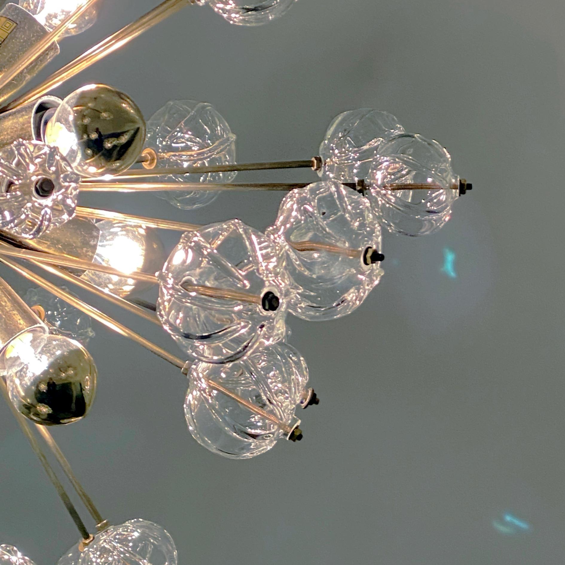 Rare Custom East German Pendant Lights by VEB Kristalleuchte, Germany, 1960s For Sale 4