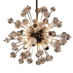 Rare Custom East German Pendant Lights by VEB Kristalleuchte, Germany, 1960s