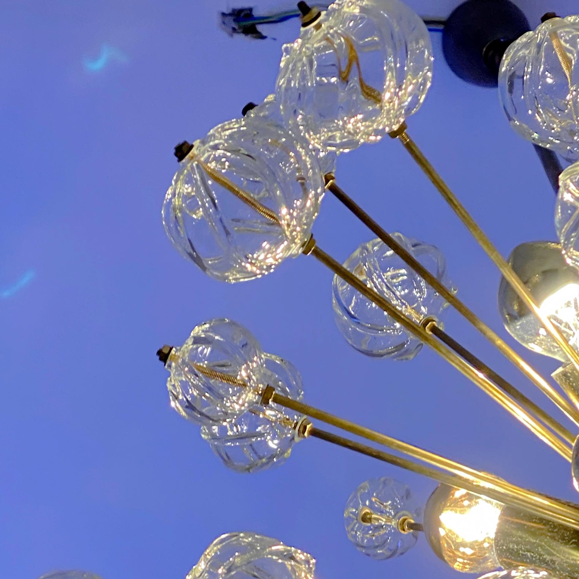 Mid-20th Century Rare Custom East German Pendant Lights by VEB Kristalleuchte, Germany, 1960s For Sale