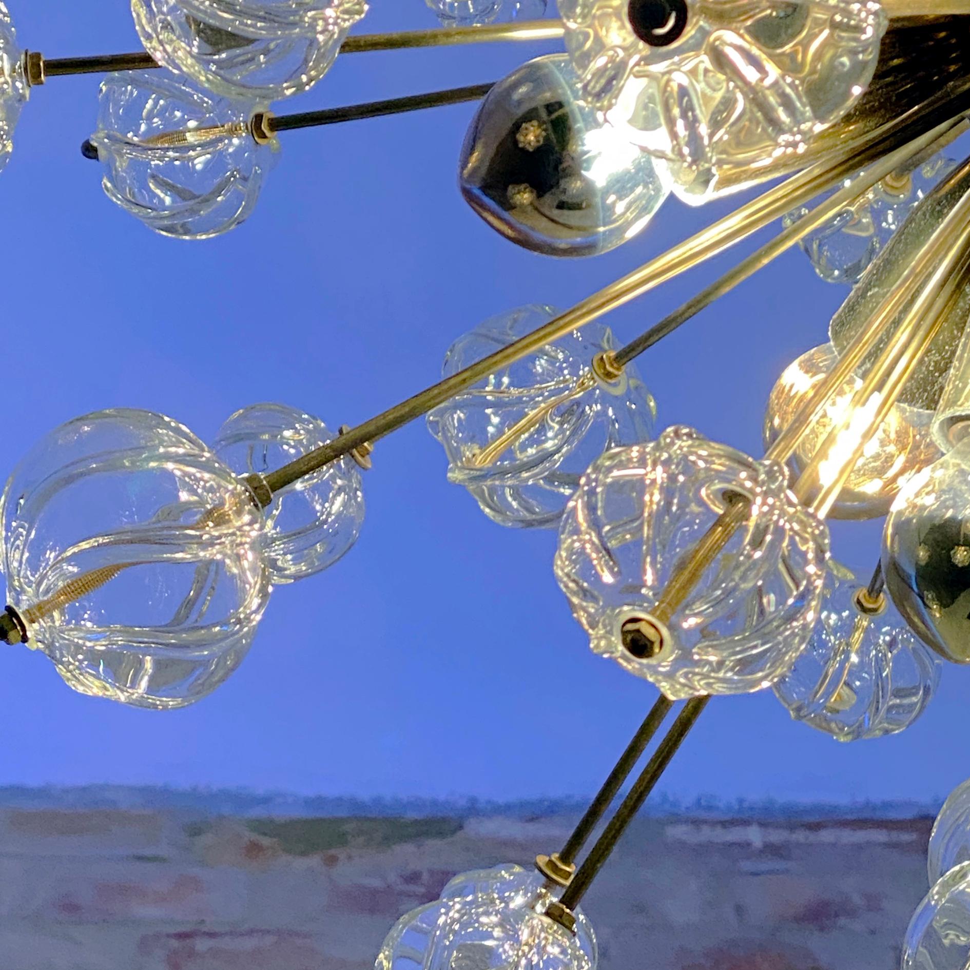 Rare Custom East German Pendant Lights by VEB Kristalleuchte, Germany, 1960s For Sale 1