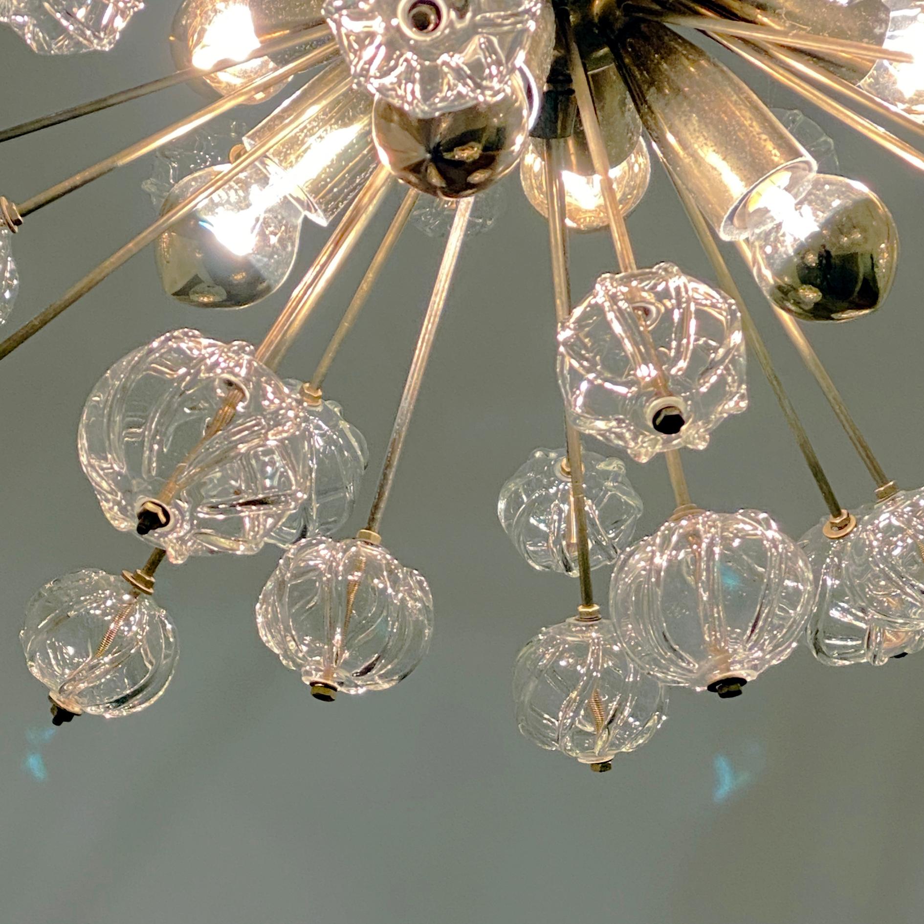 Rare Custom East German Pendant Lights by VEB Kristalleuchte, Germany, 1960s For Sale 2