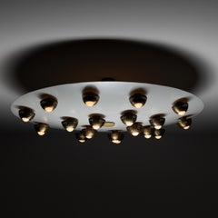 Rare Custom Flush Mount Ceiling Light by Stilnovo