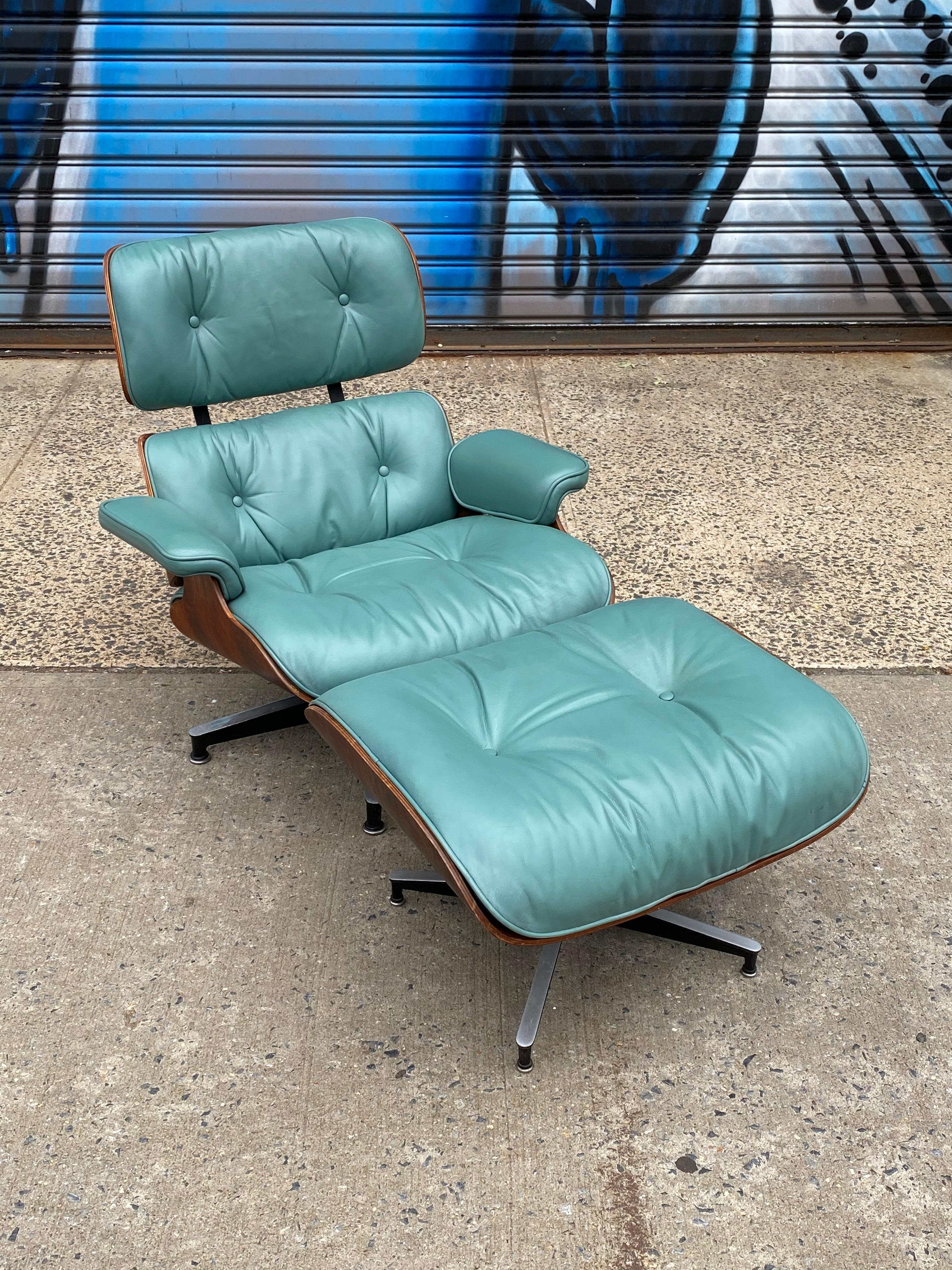 American Rare Custom Herman Miller Eames Lounge Chair and Ottoman