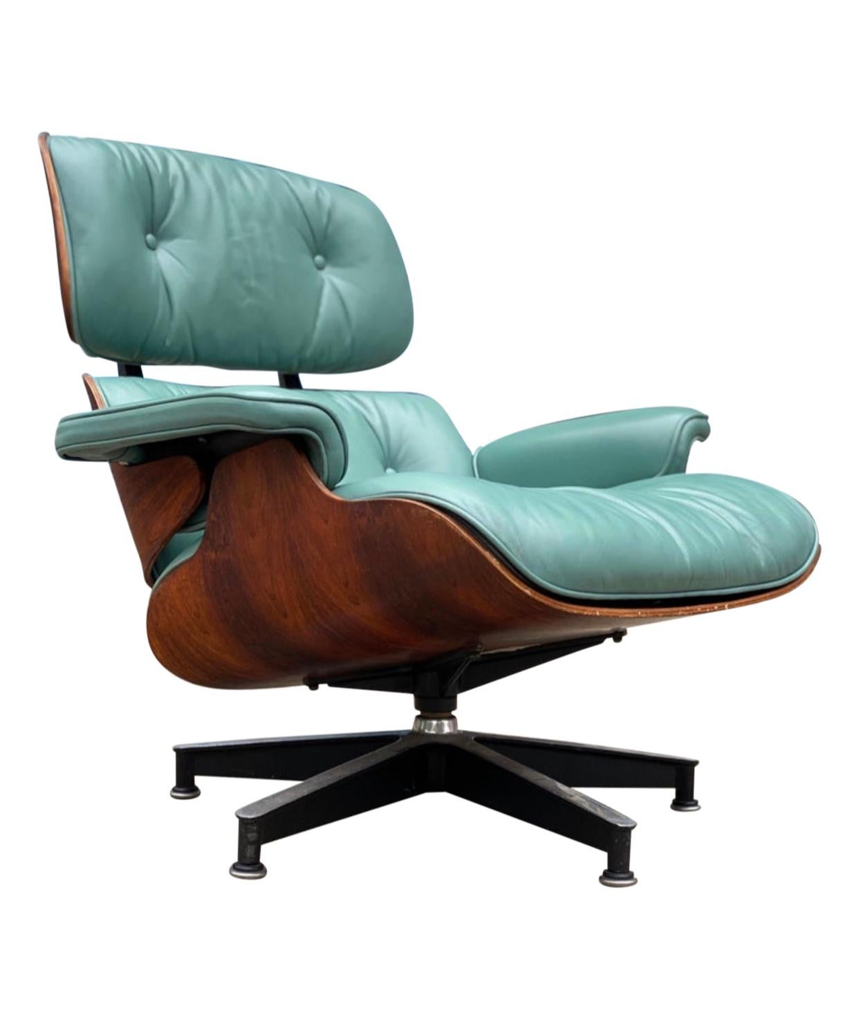 20th Century Rare Custom Herman Miller Eames Lounge Chair and Ottoman