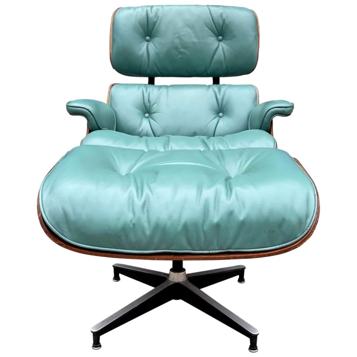 Rare Custom Herman Miller Eames Lounge Chair and Ottoman