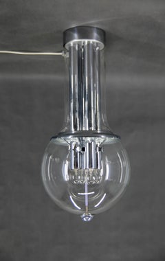 Rare Custom Made Huge Brutalist Flush Mount, Czechoslovakia, 1970s