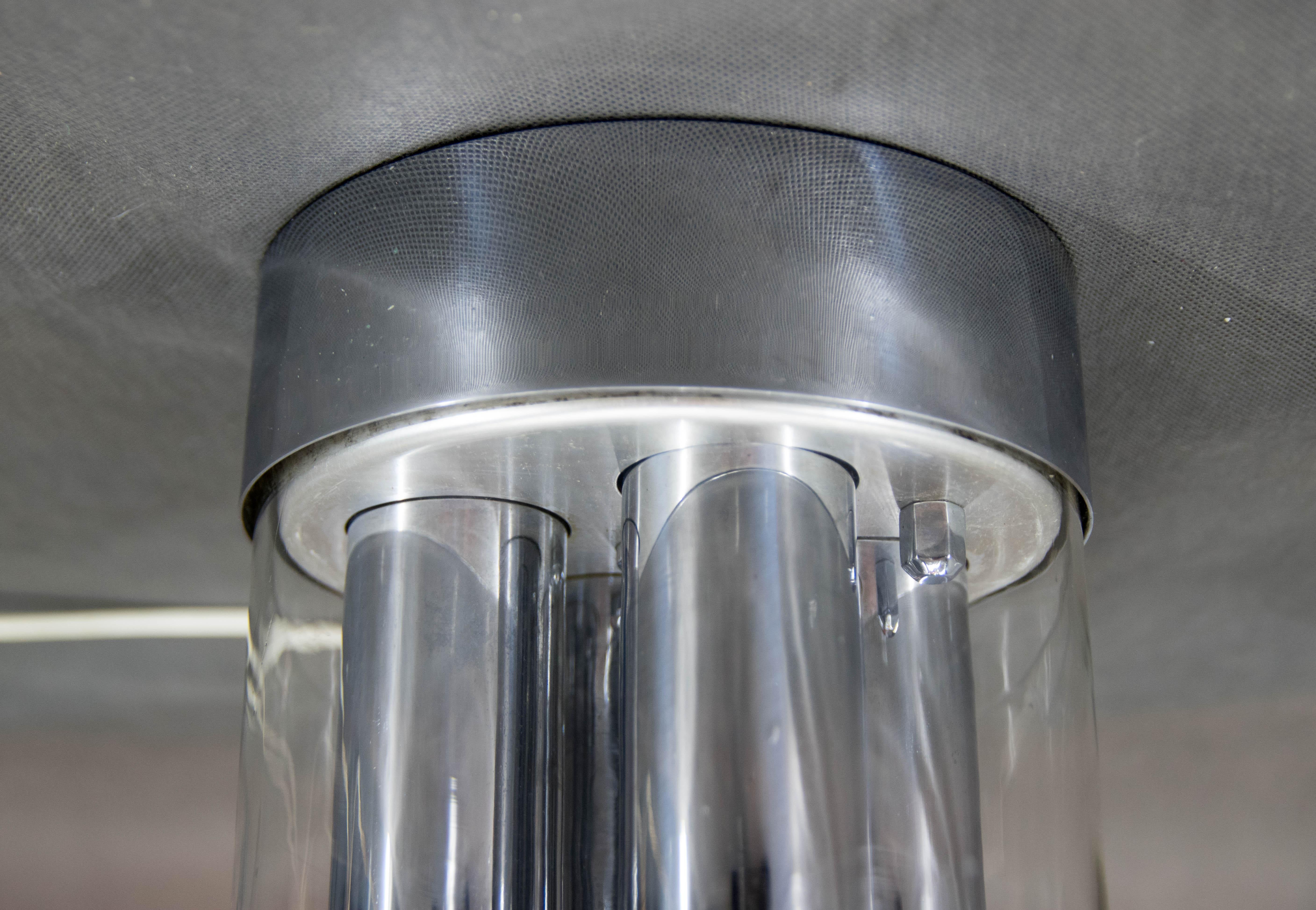 Rare Custom Made Huge Brutalist Flush Mount, Czechoslovakia, 1970s For Sale 4