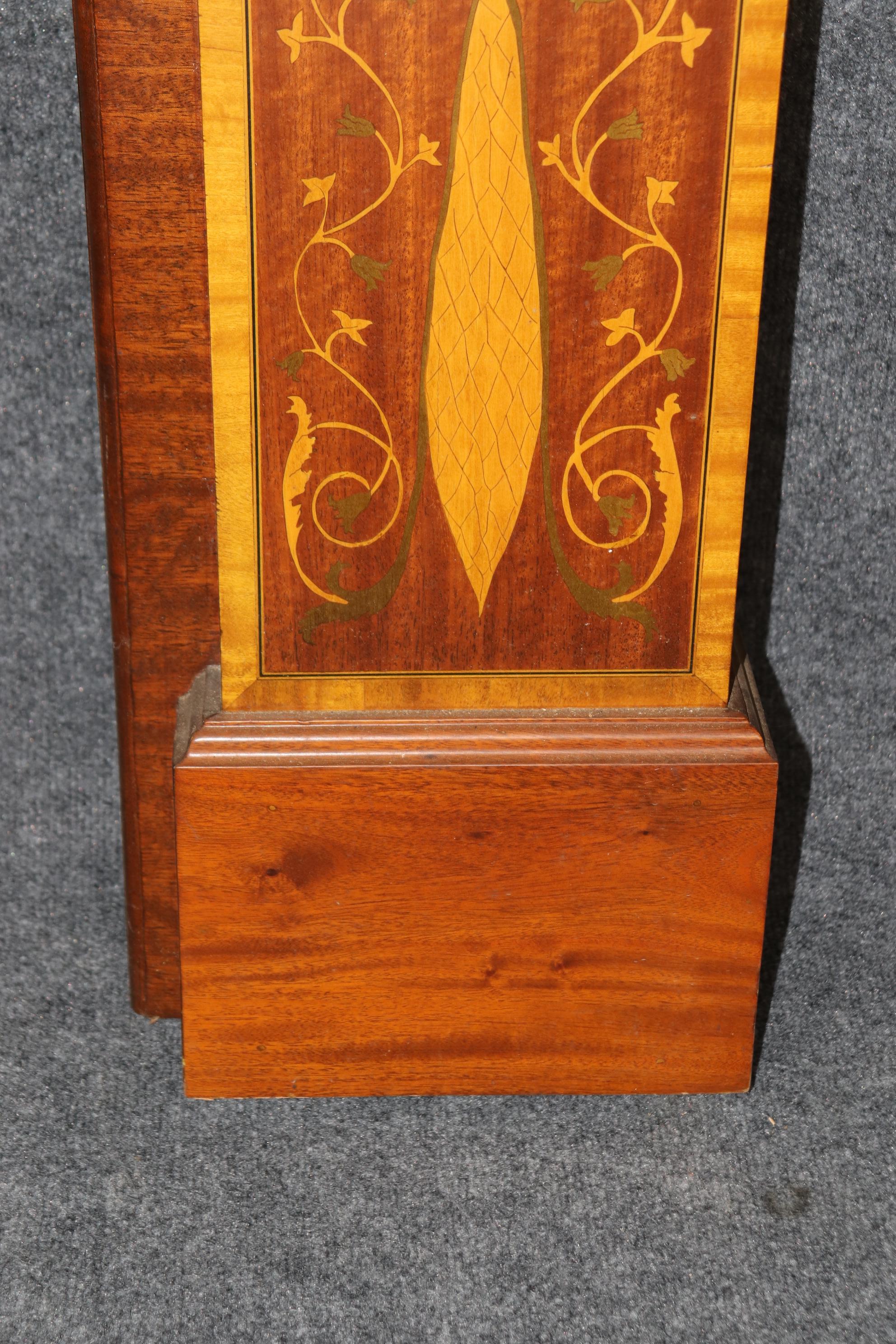 Rare Custom Made Inlaid Satinwood and Mahogany Edwardian Style Fireplace Mantel For Sale 6