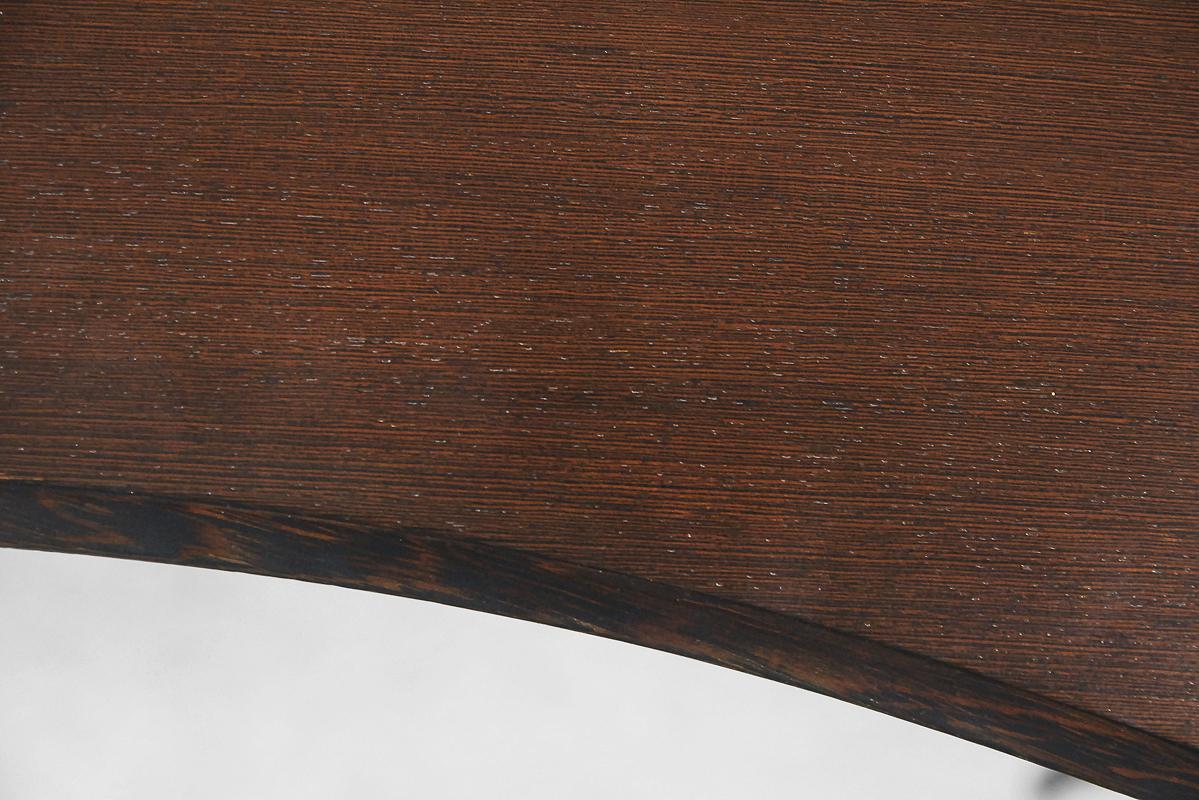 20th Century Rare Custom Mid-Century Modern Dutch Wenge Boomerang Desk, 1960s For Sale