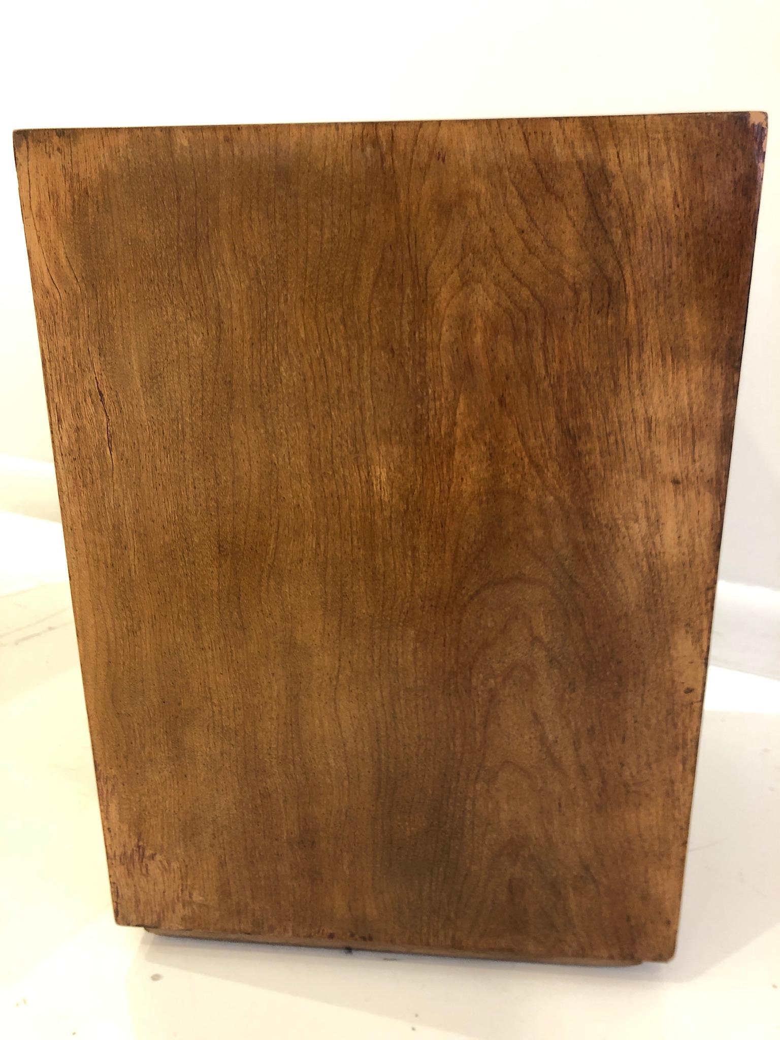 Walnut Rare Custom Robsjohn-Gibbings Wastebasket For Sale