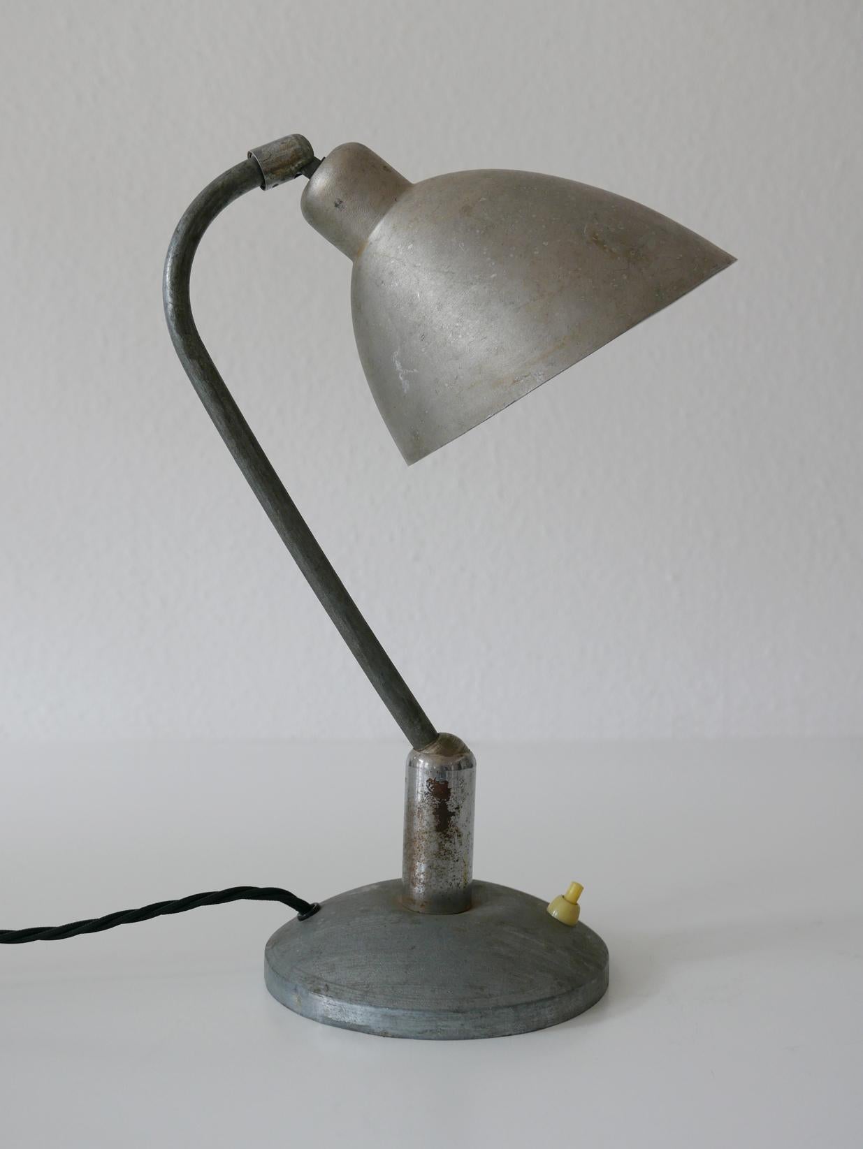 Aluminum Rare Czech Functionalist or Bauhaus Table Lamp by Franta ‘Frantisek’ Anyz, 1920s For Sale