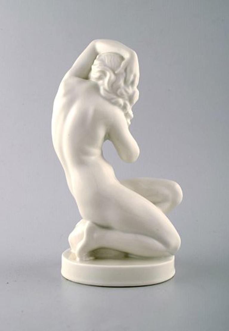 Art Deco Rare Dahl Jensen Figure, Blanc De Chine, Spring, Model Number 1175