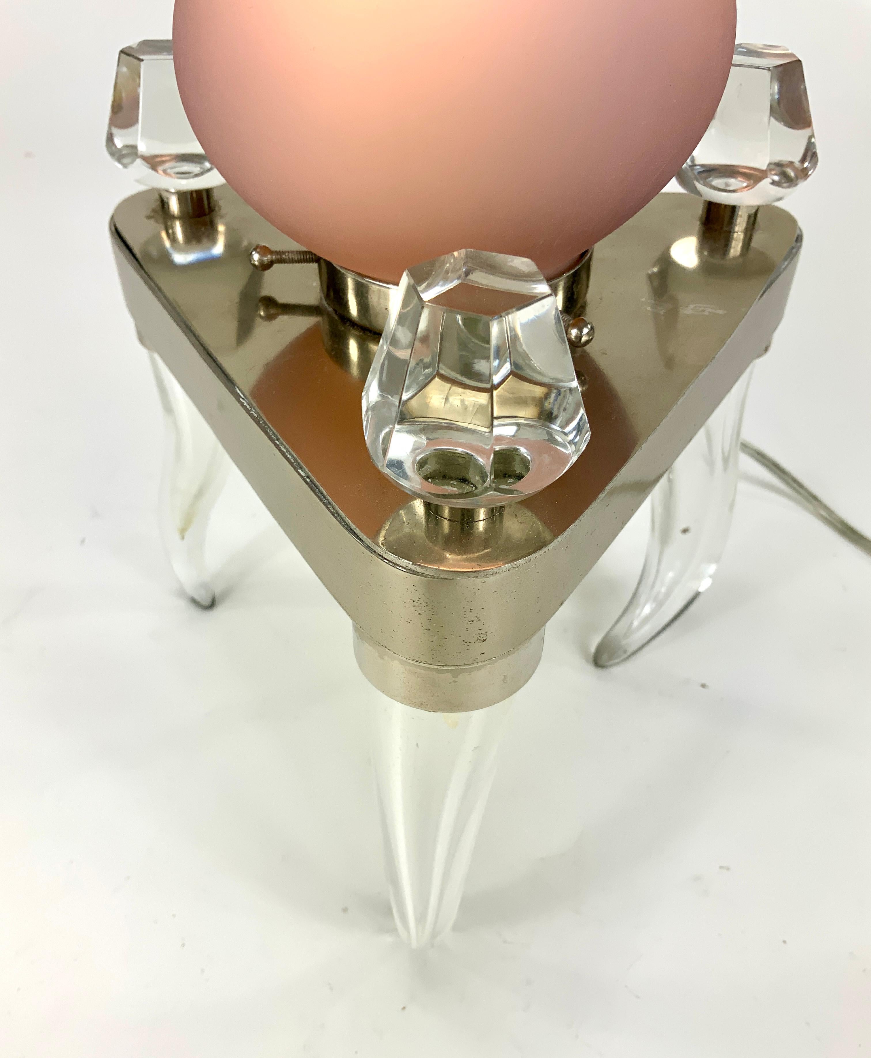 Glass Rare Dan Dailey “Molar” Table Lamp, 1970’s For Sale