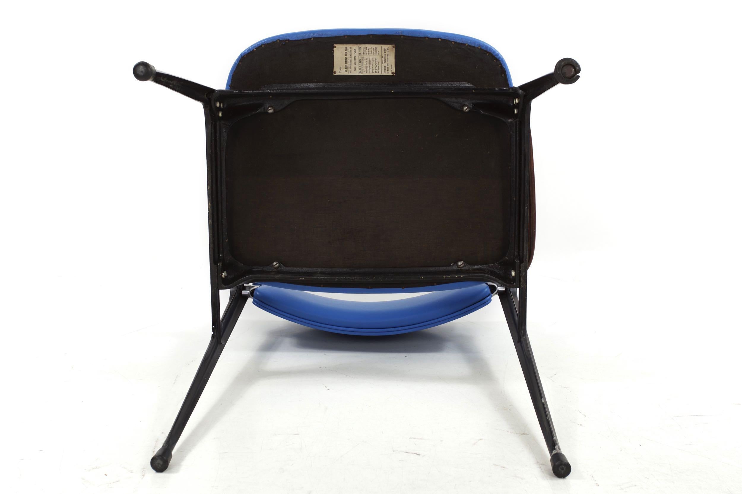 Rare Dan Johnson for Shelby Williams Walnut and Aluminum Armchair, circa 1960s For Sale 3