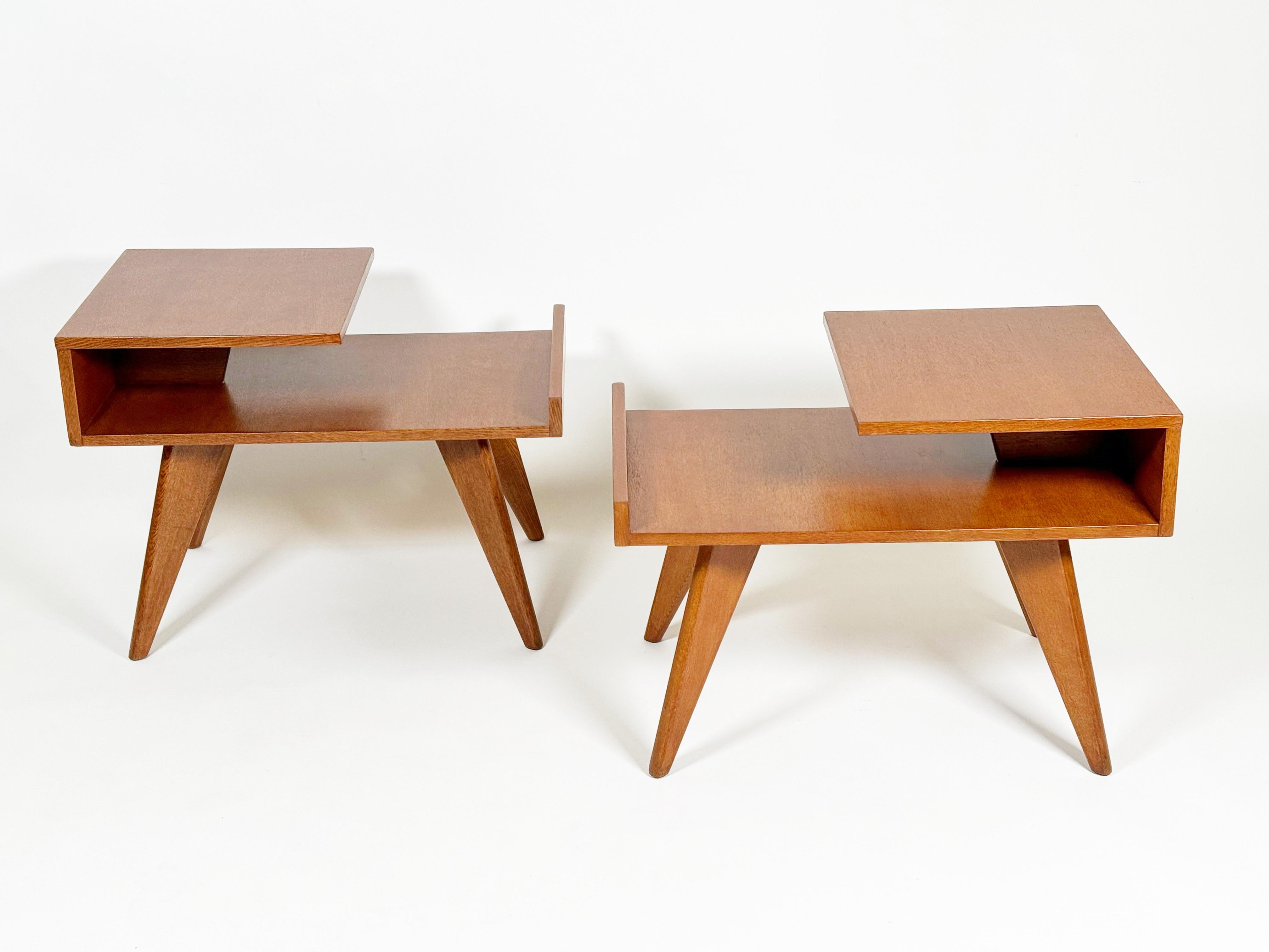 Mid-20th Century Rare Dan Johnson Side Tables for Hayden Hall Furniture For Sale