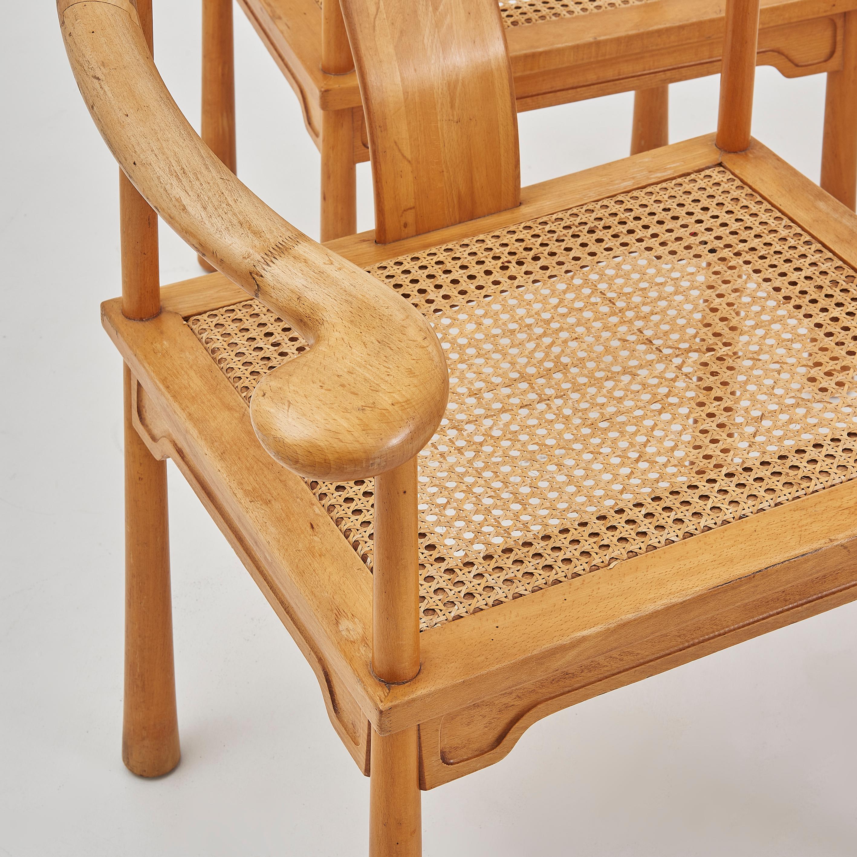 Rare Danish 1960's Richard Nissen 'Yin & Yang' Dining Chairs In Good Condition In London, GB