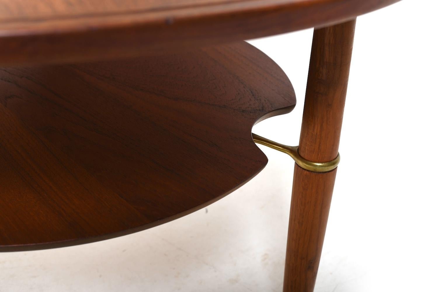 Rare table basse danoise en teck et Oak Oak 1950 en vente 3