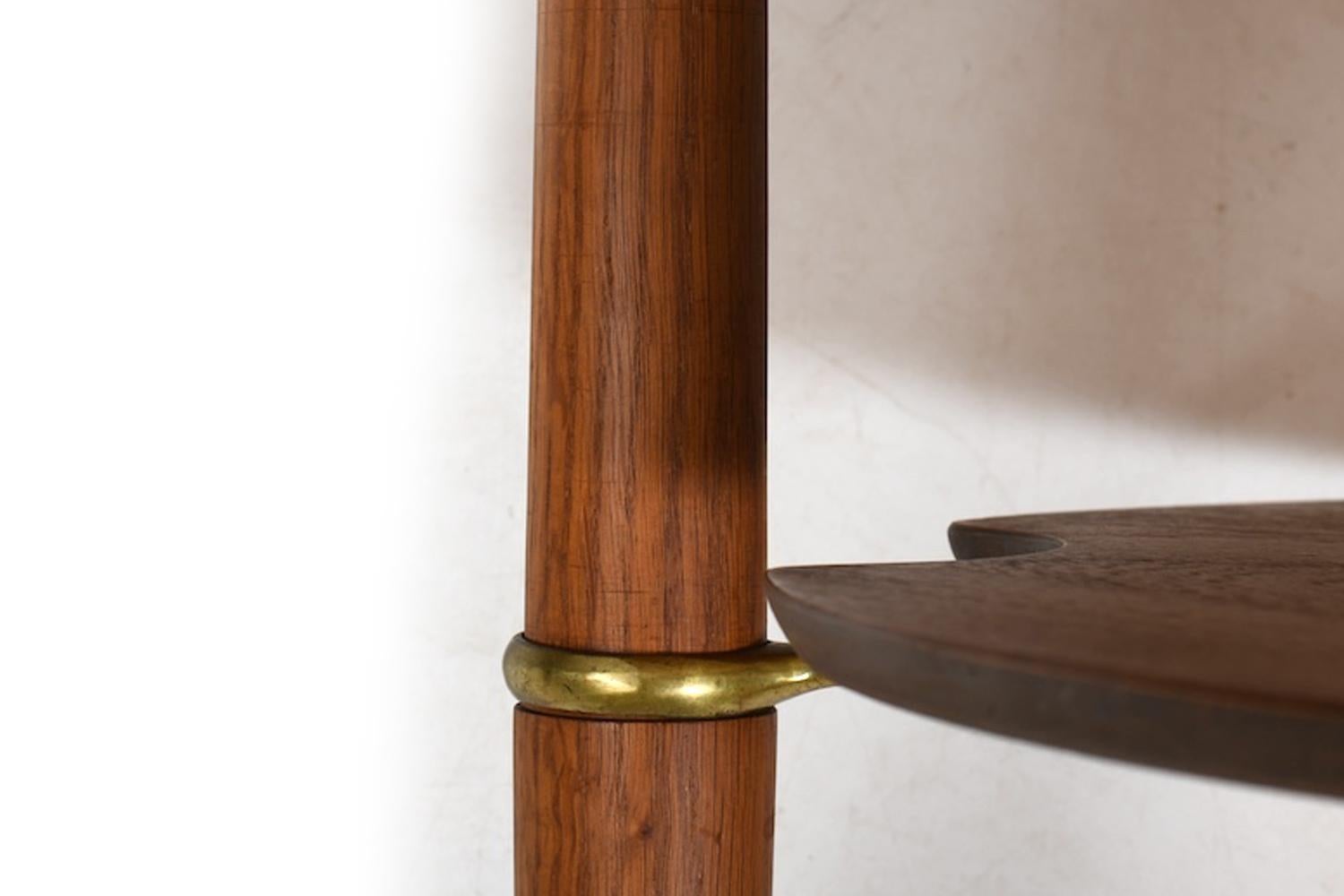Rare table basse danoise en teck et Oak Oak 1950 en vente 5