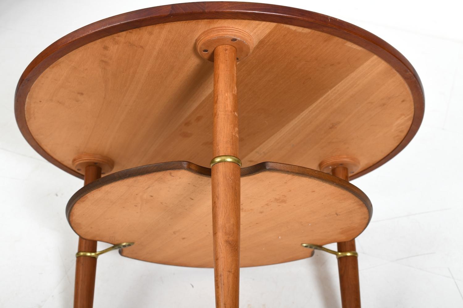Rare table basse danoise en teck et Oak Oak 1950 en vente 6
