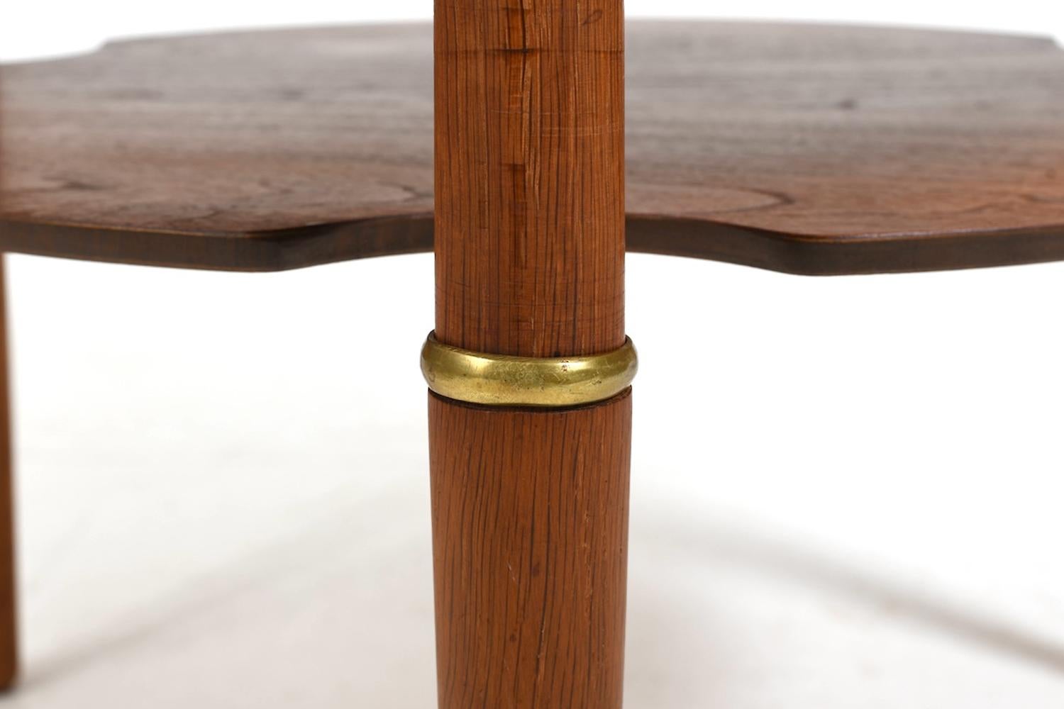 Rare table basse danoise en teck et Oak Oak 1950 en vente 2