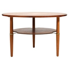 Raro tavolino danese in teak e Oak anni '50