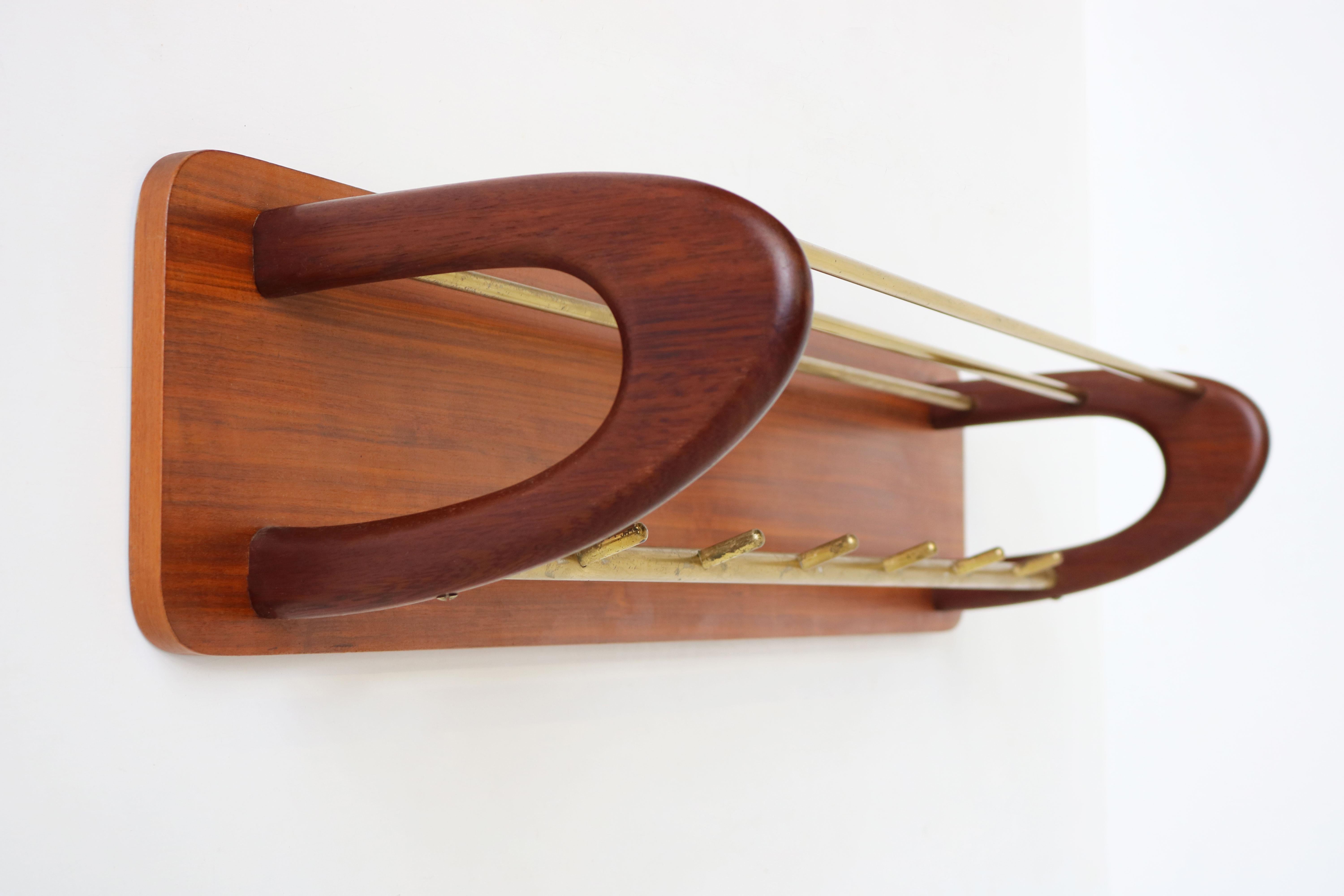 Rare Danish Design 1960 Boomerang Coat Rack / Hat Rack Mid-Century 1960 Teak 1