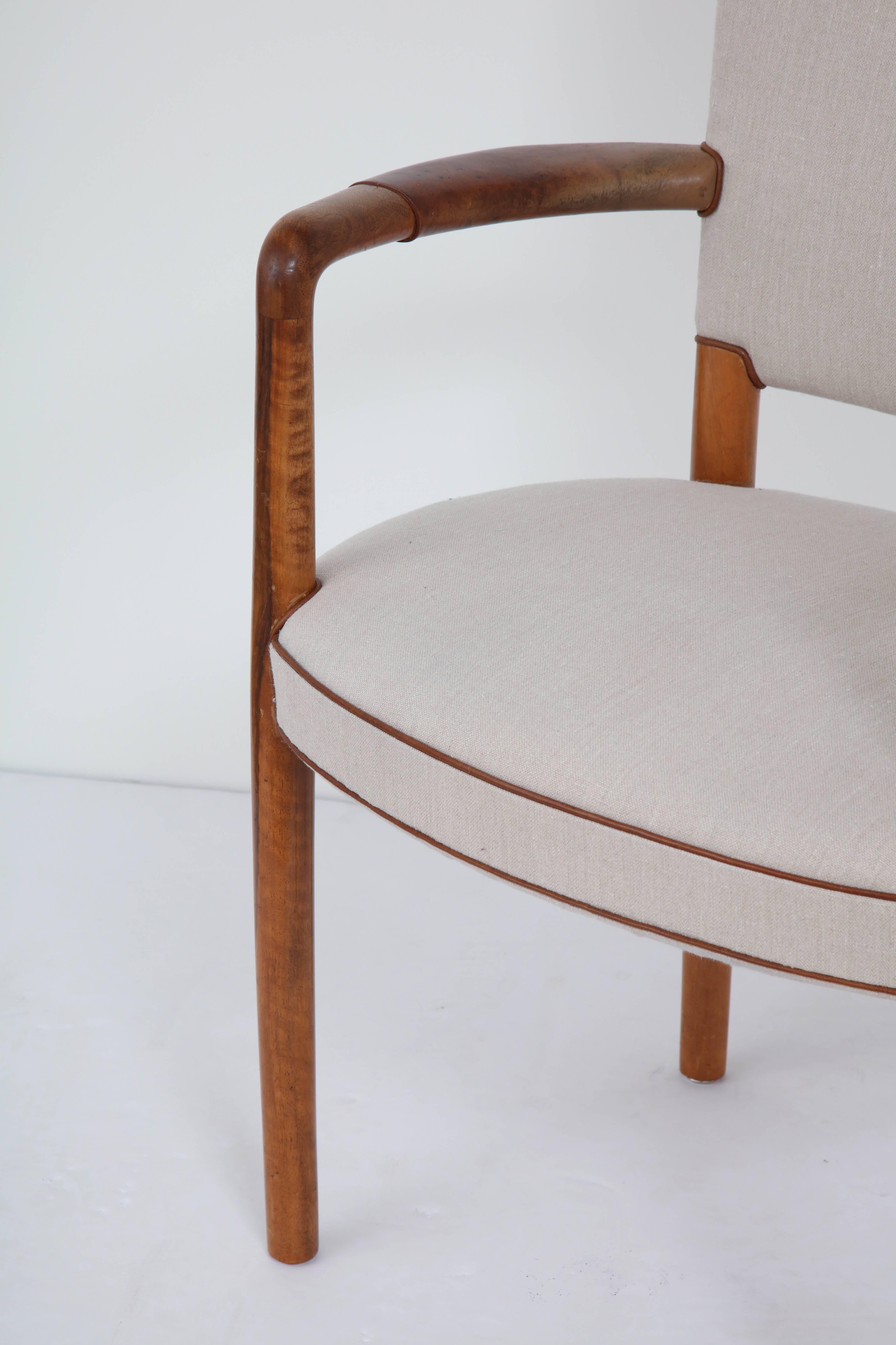 Scandinavian Modern Rare Danish Design Chair by Flemming Lassen and Arne Jacobsen, circa 1950s