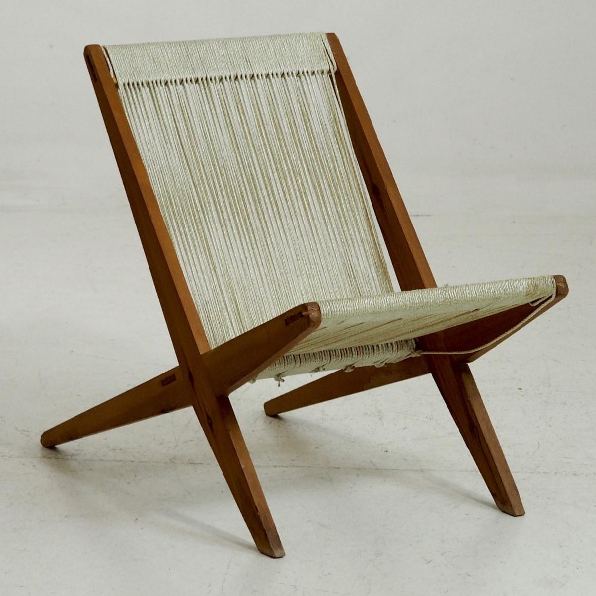 Mid-Century Modern Rare Danish Design Chair in Poul Kjærholm Style, 1960s