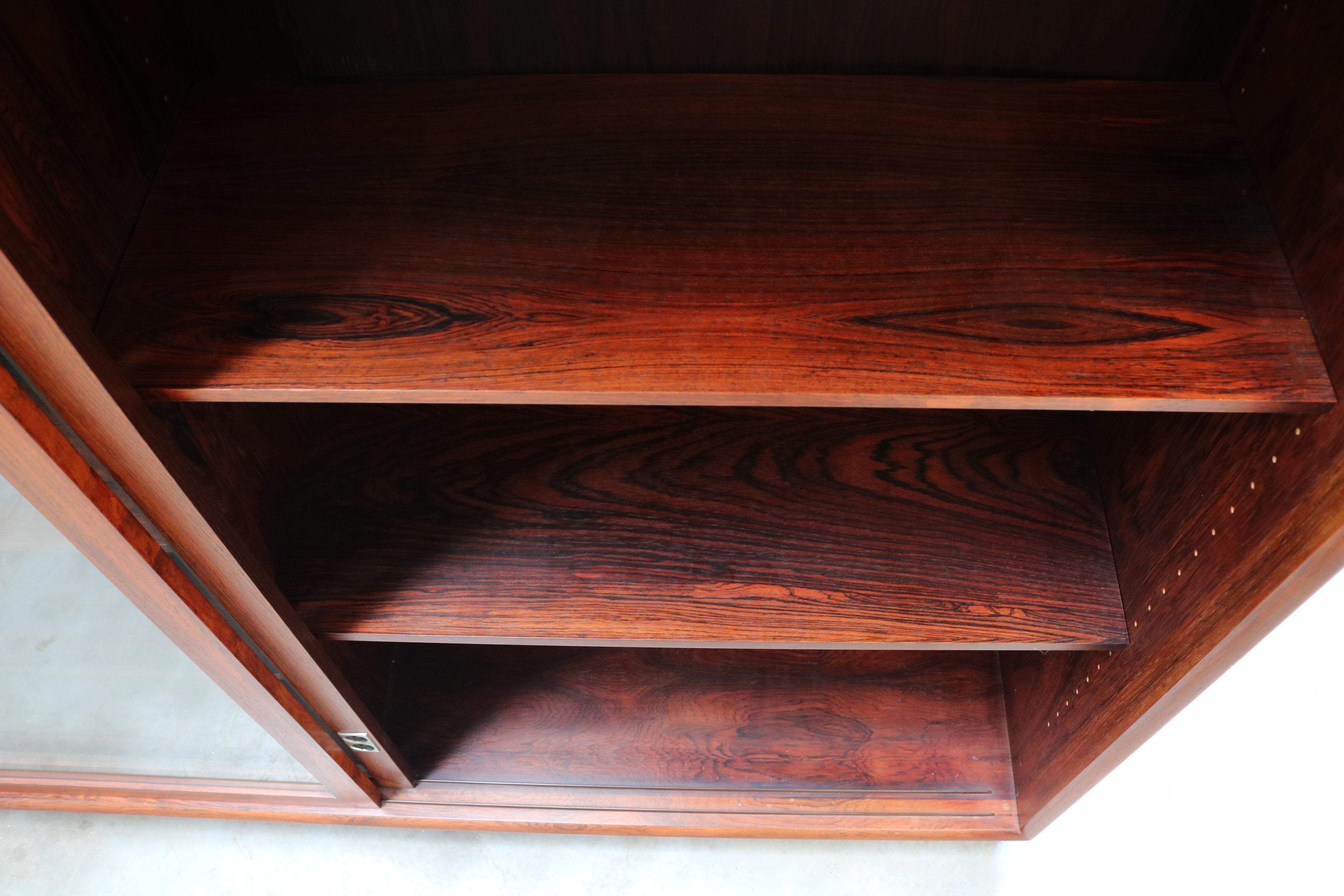 Aluminum Rare danish design rosewood bookcase by Arne vodder for Sibast furniture 1958 For Sale